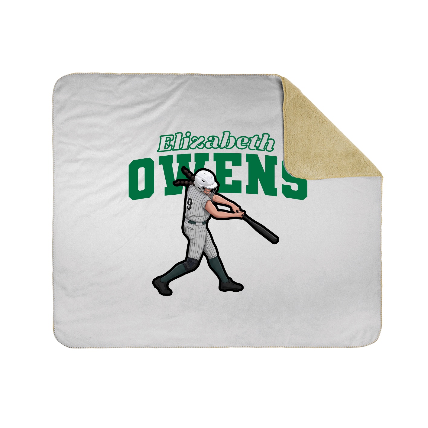 Throw Blanket — Name Arch in White