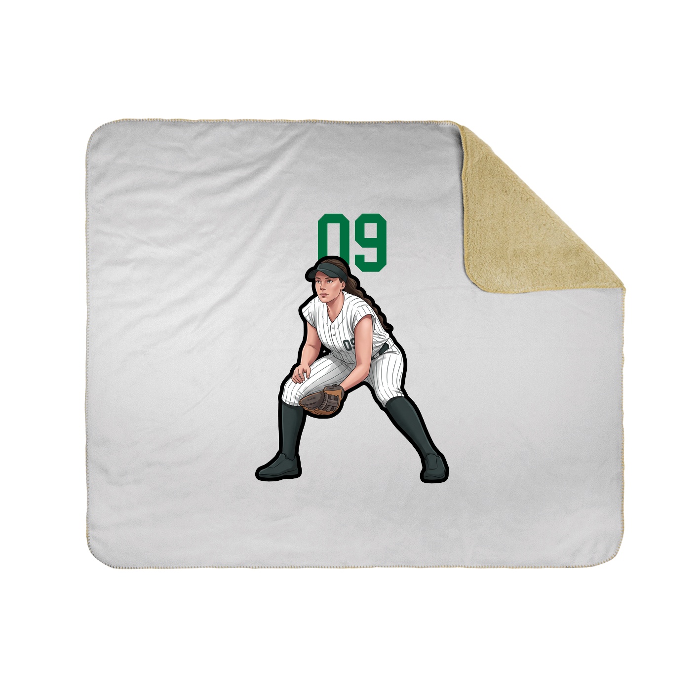 Throw Blanket — Number Top in White