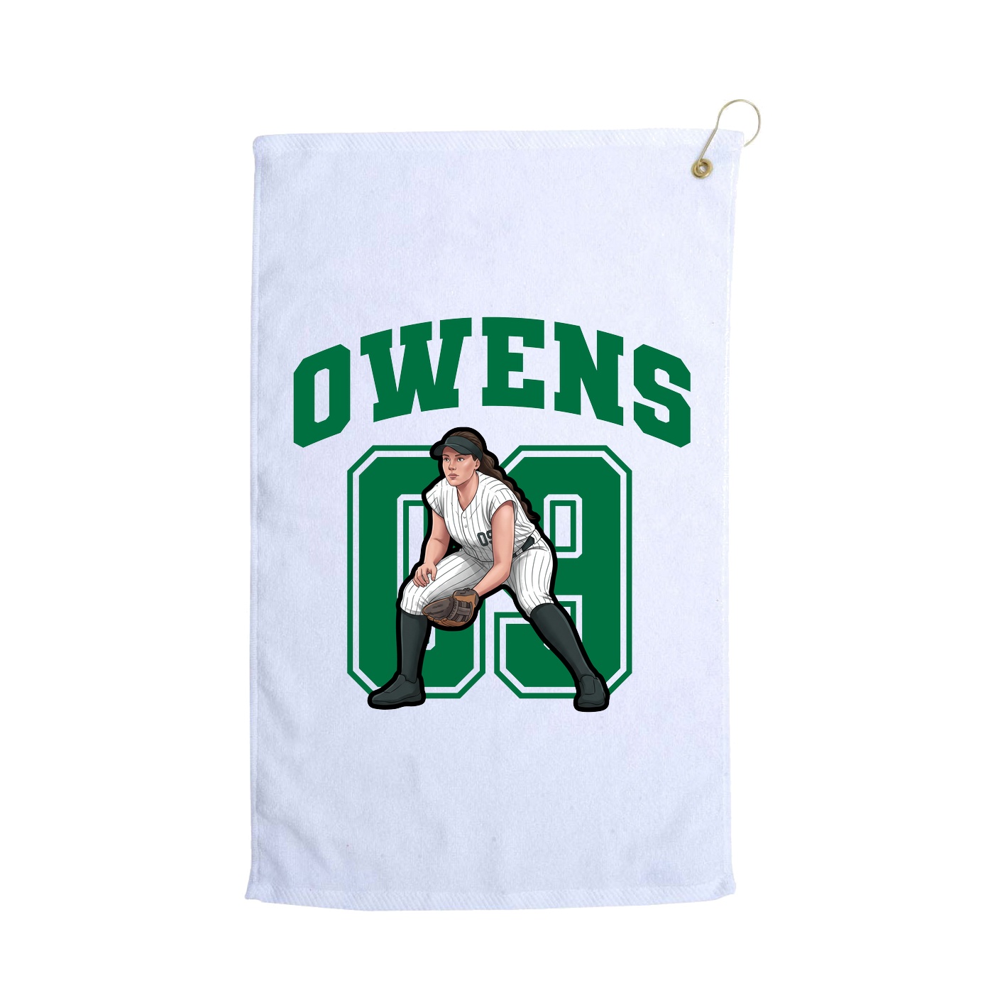 Golf Towel — Number in White