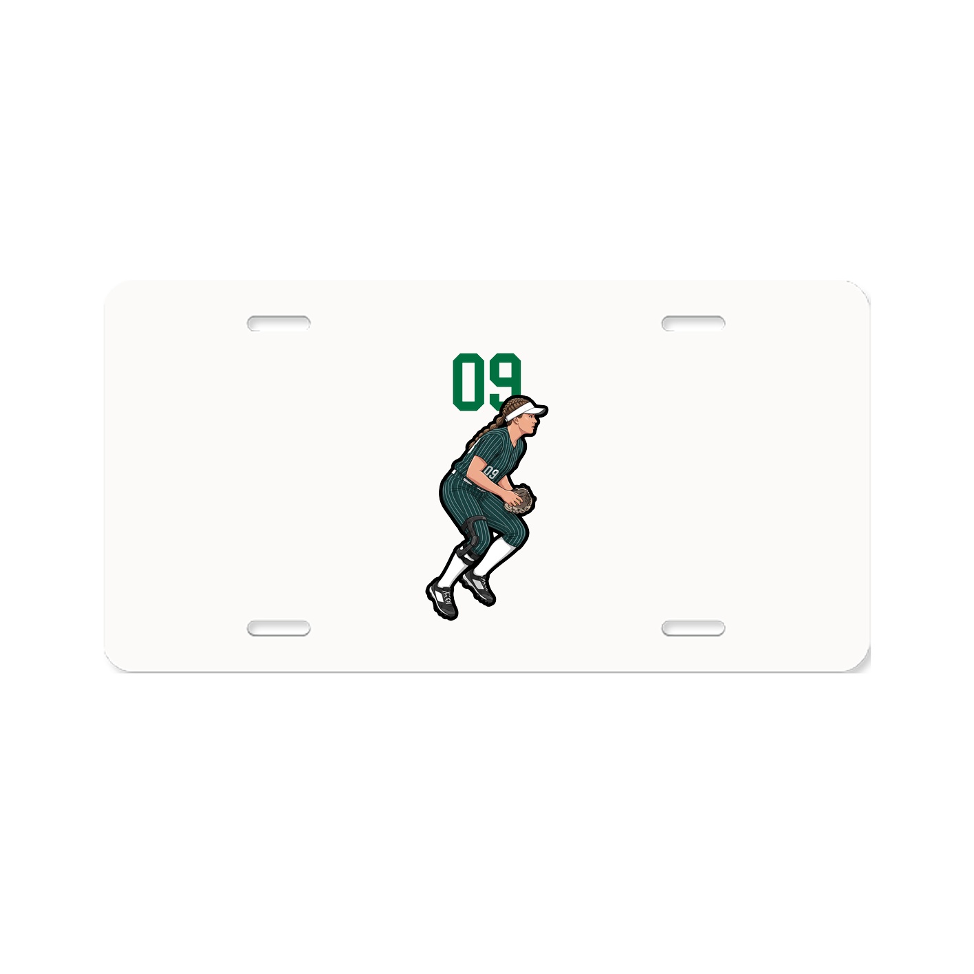 License Plate — Number Top in Classic