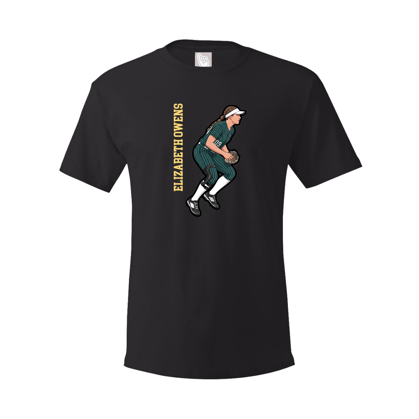 Tee — Name Vertical in Black