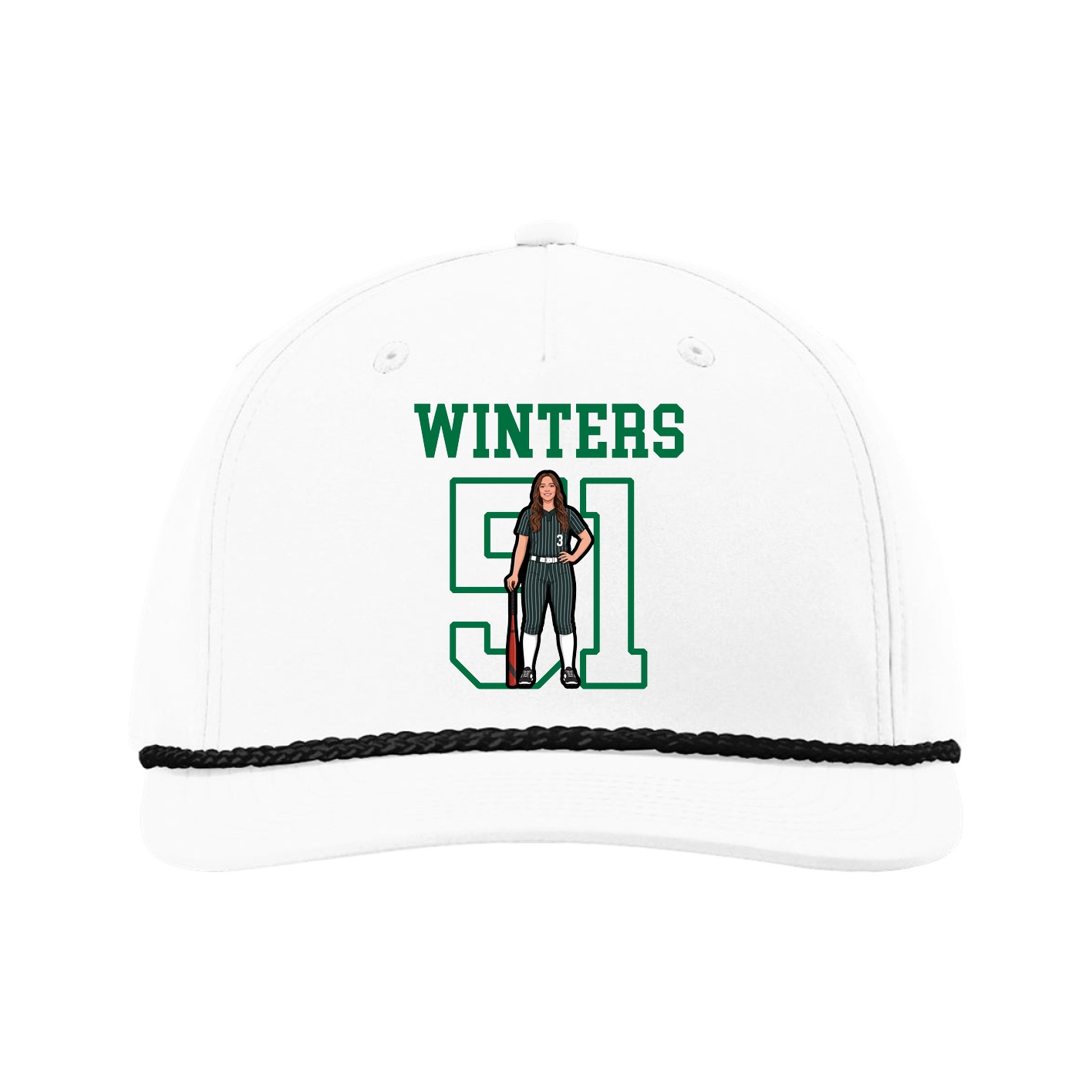 Five-Panel Classic Rope Cap — Shirsey in White