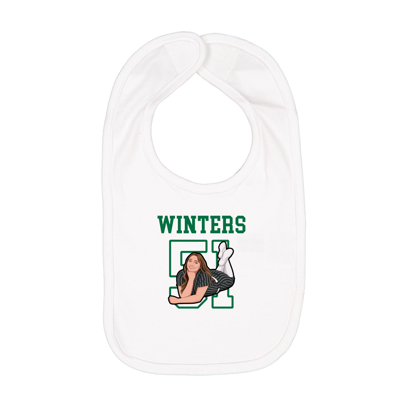 Infant Bib — Shirsey in White