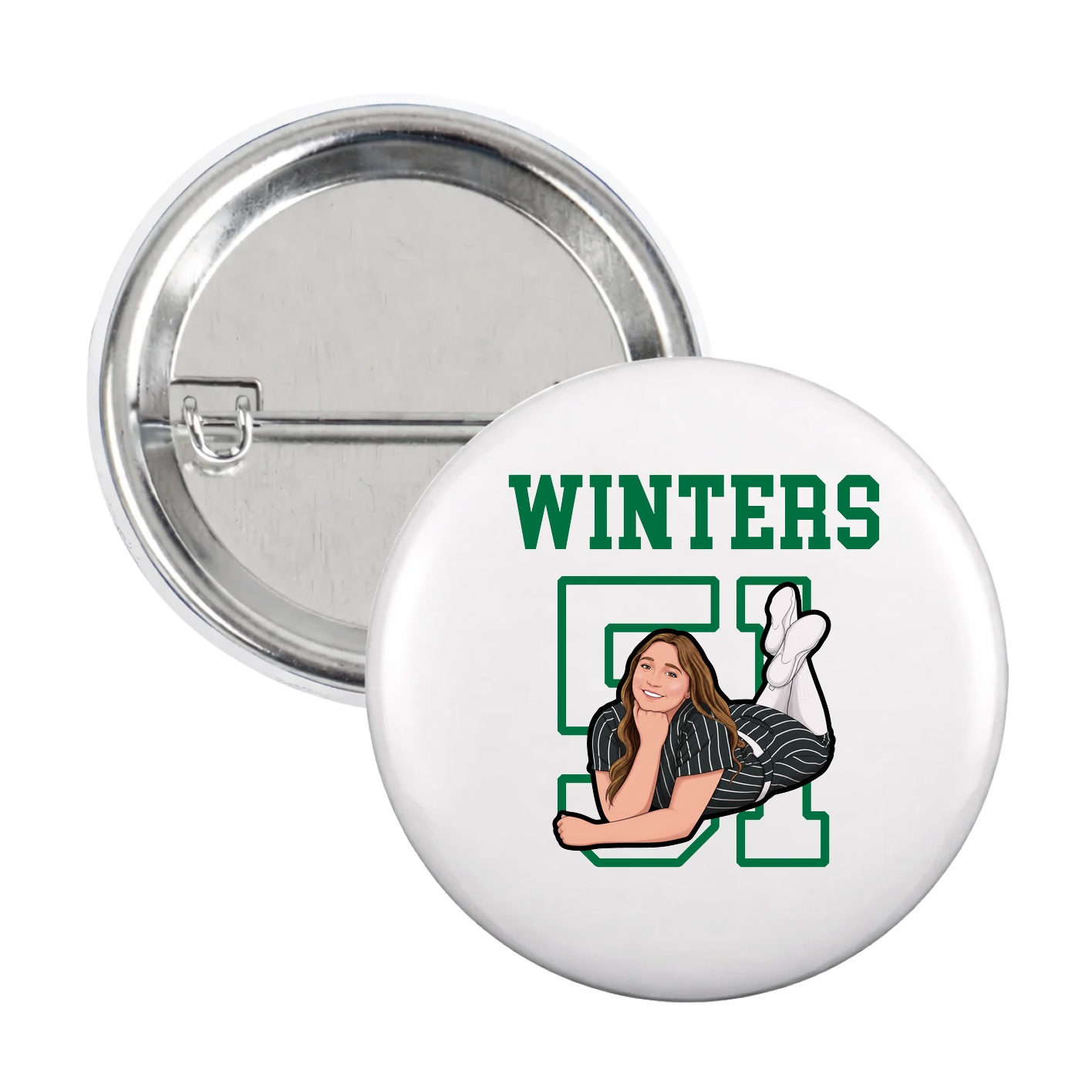 Game Day Button — Shirsey in White