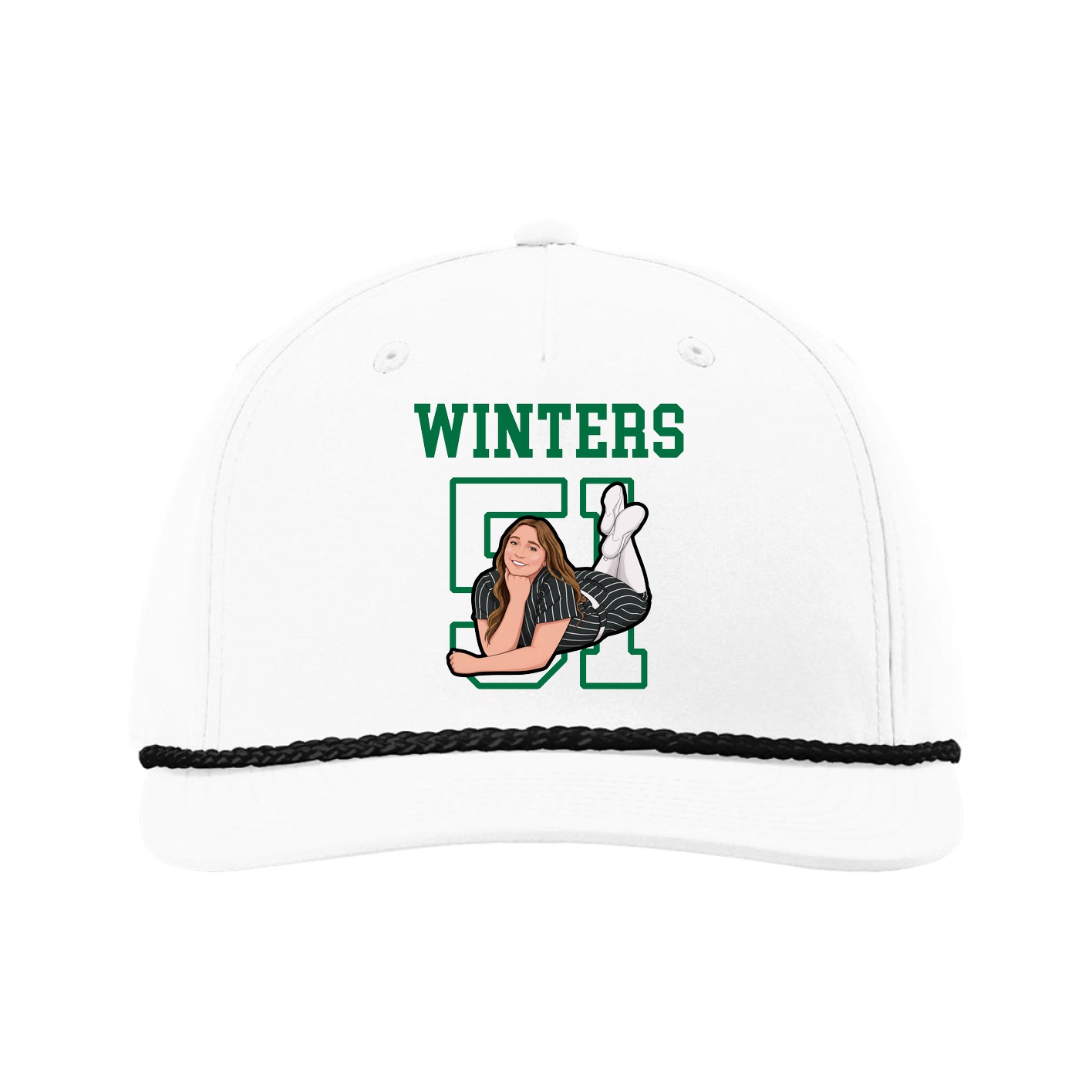 Five-Panel Classic Rope Cap — Shirsey in White