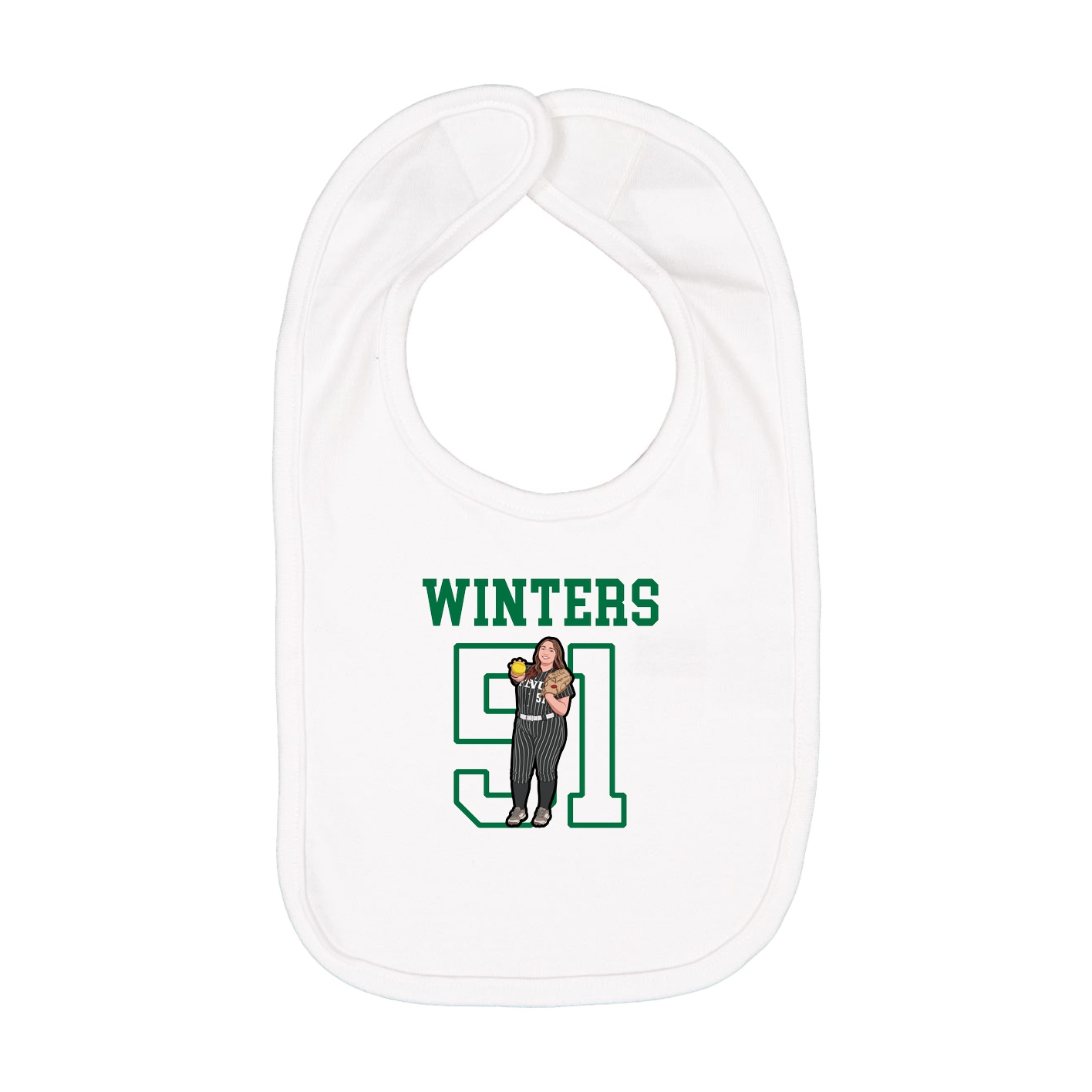 Infant Bib — Shirsey in White