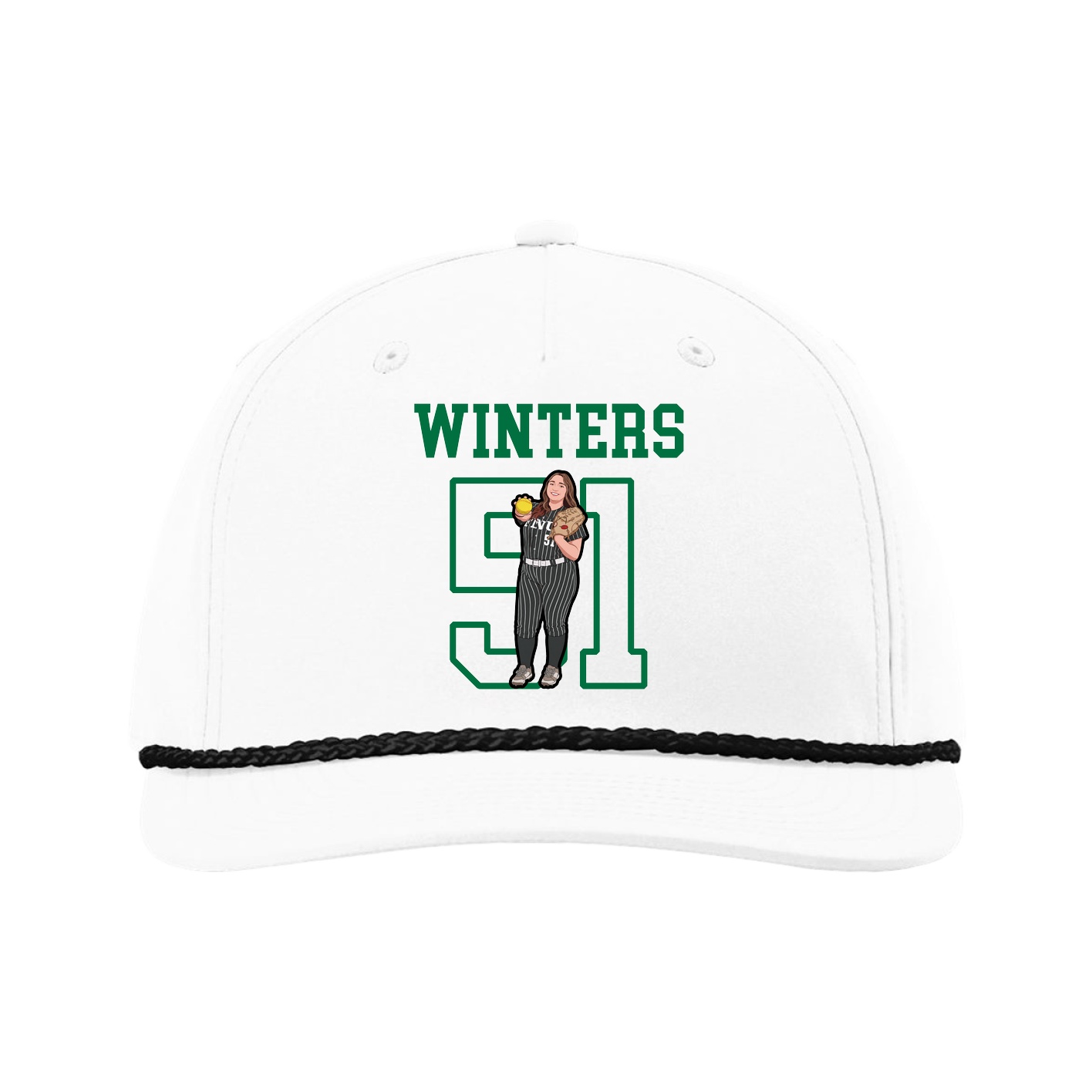 Five-Panel Classic Rope Cap — Shirsey in White