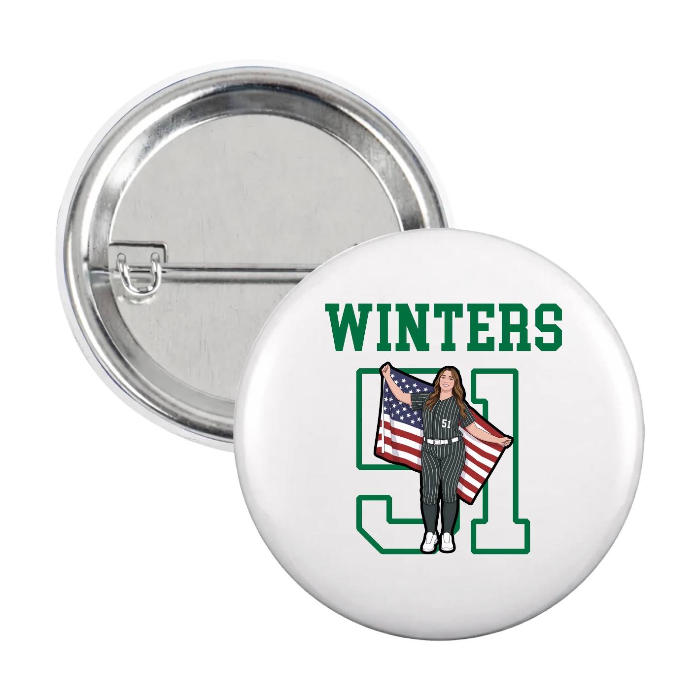 Game Day Button — Shirsey in White