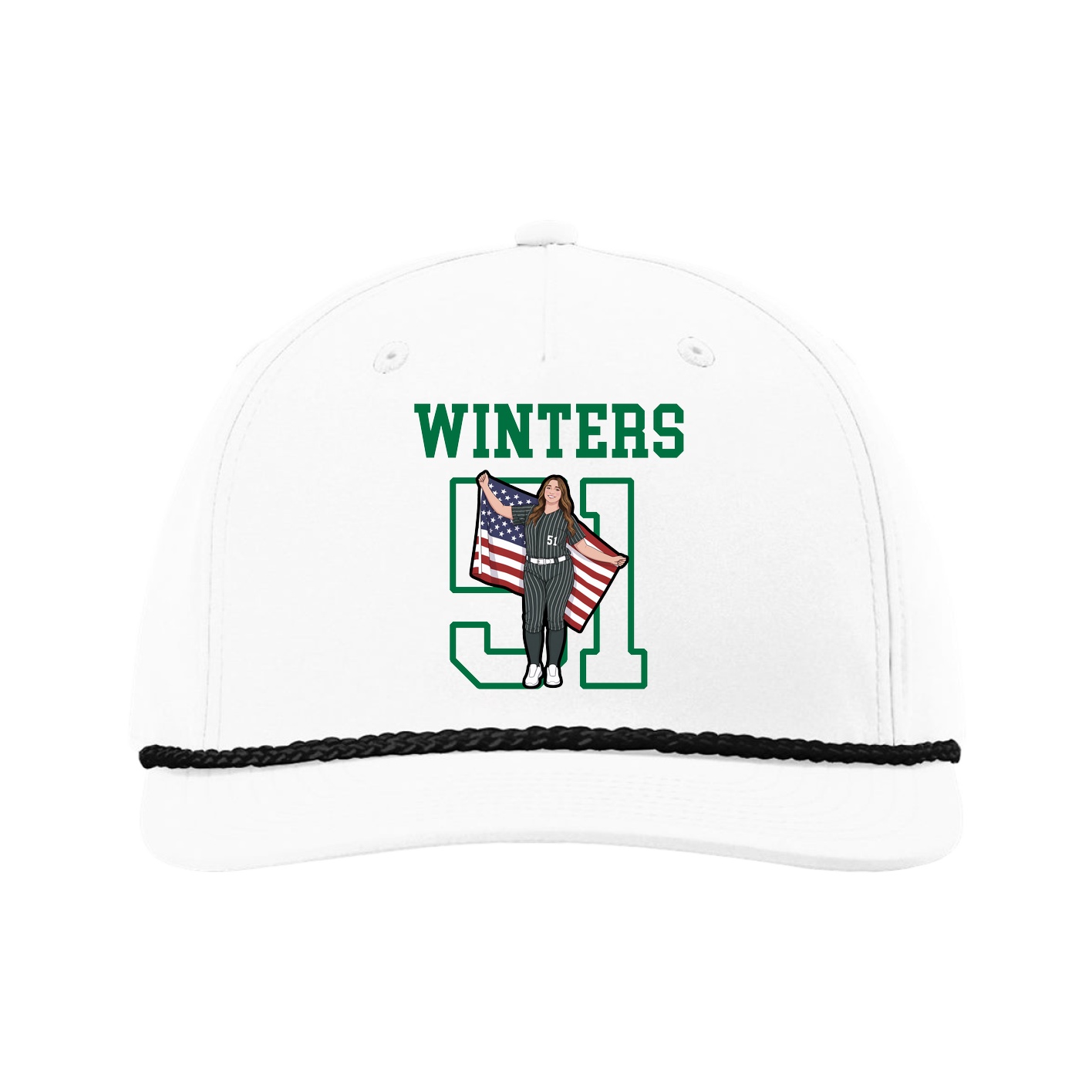 Five-Panel Classic Rope Cap — Shirsey in White