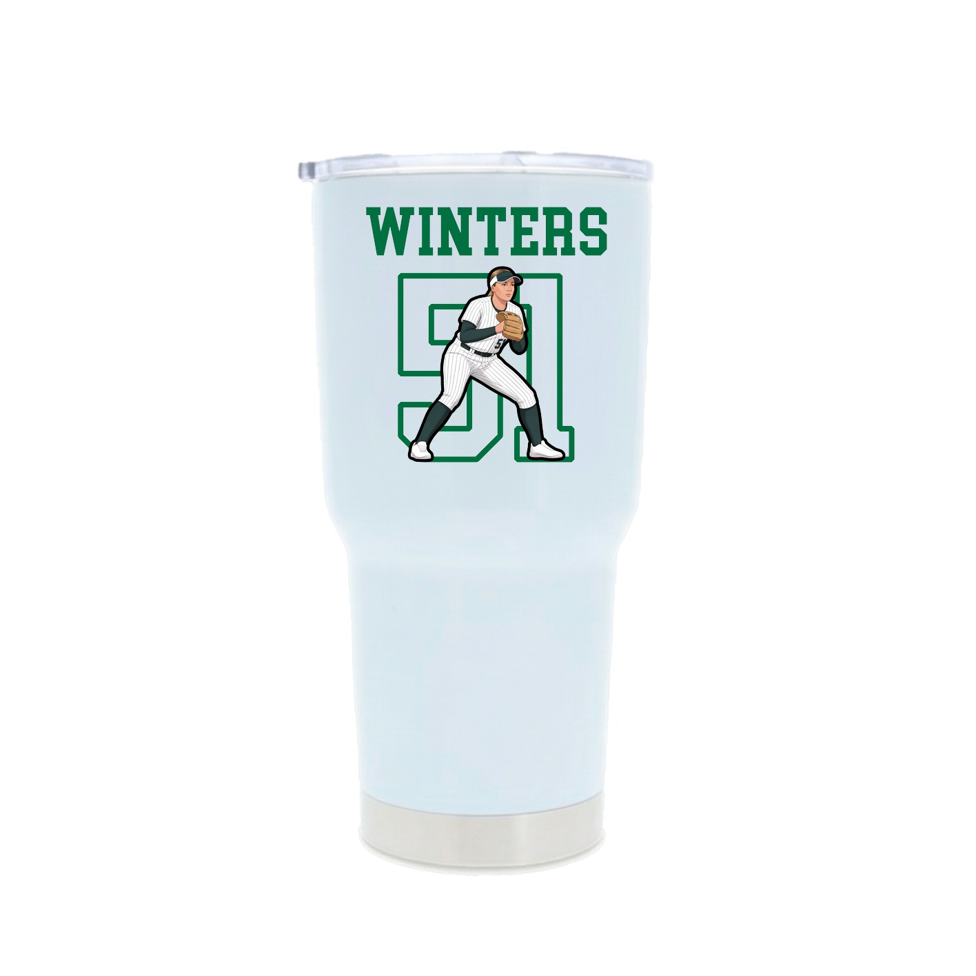 30oz Stainless Steel Tumbler — Shirsey in White