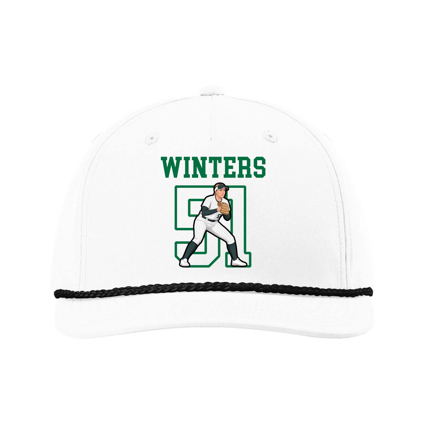 Five-Panel Classic Rope Cap — Shirsey in White