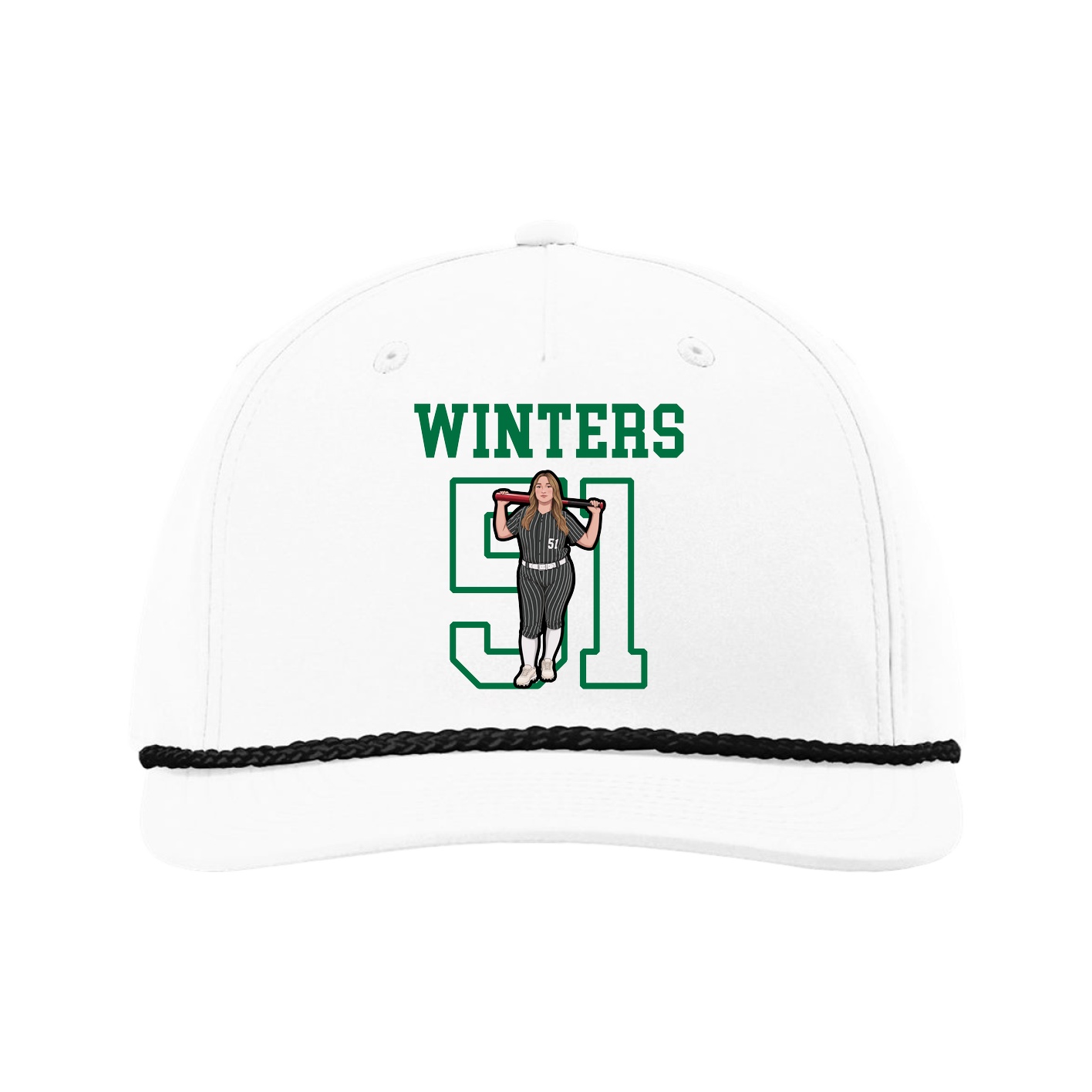 Five-Panel Classic Rope Cap — Shirsey in White