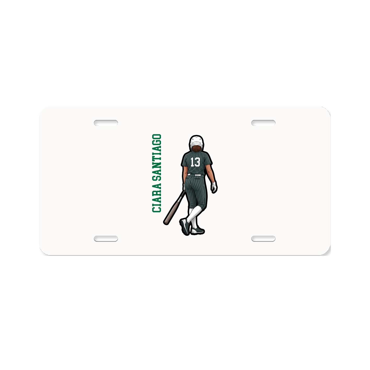 License Plate — Name Vertical in Classic