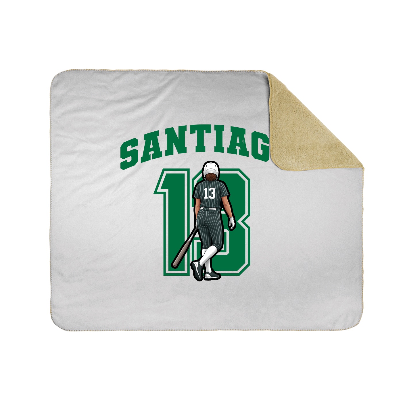 Throw Blanket — Number in White