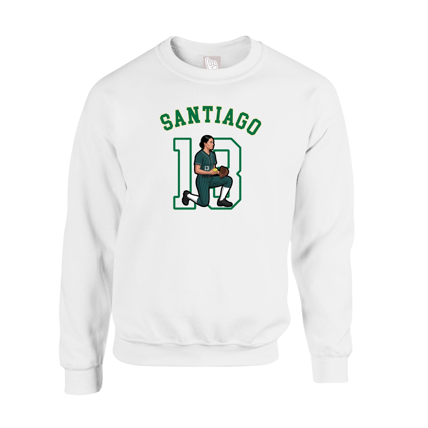 Fleece Crew — Shirsey Arch in White