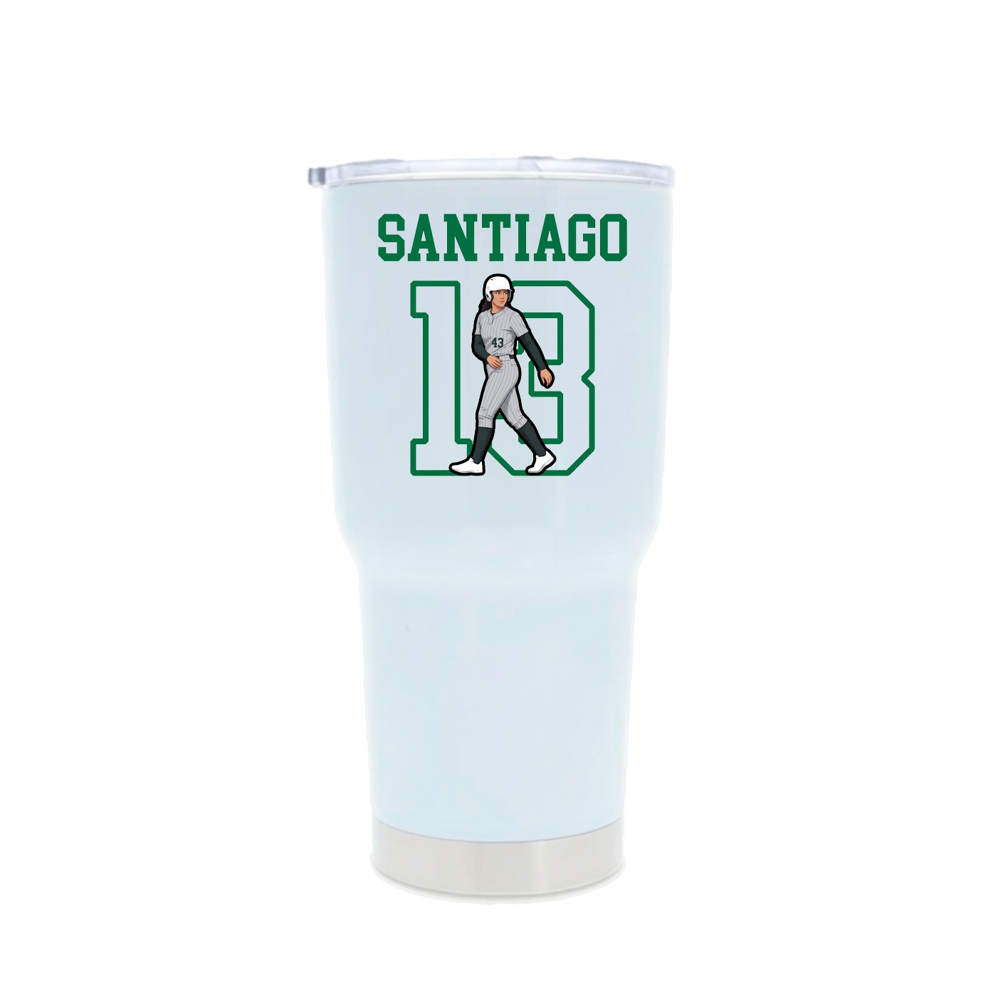 30oz Stainless Steel Tumbler — Shirsey in White