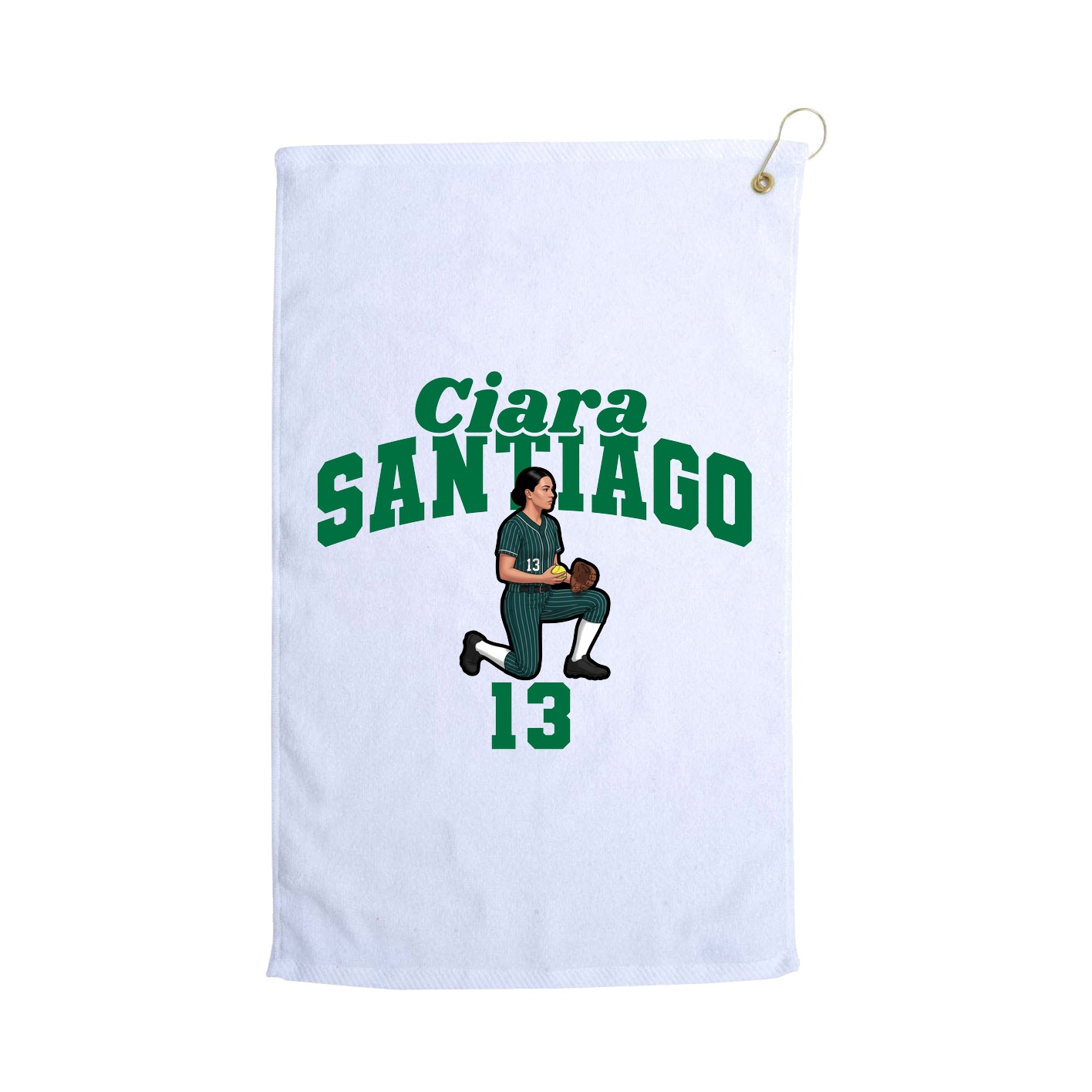 Golf Towel — Signature Arch in White