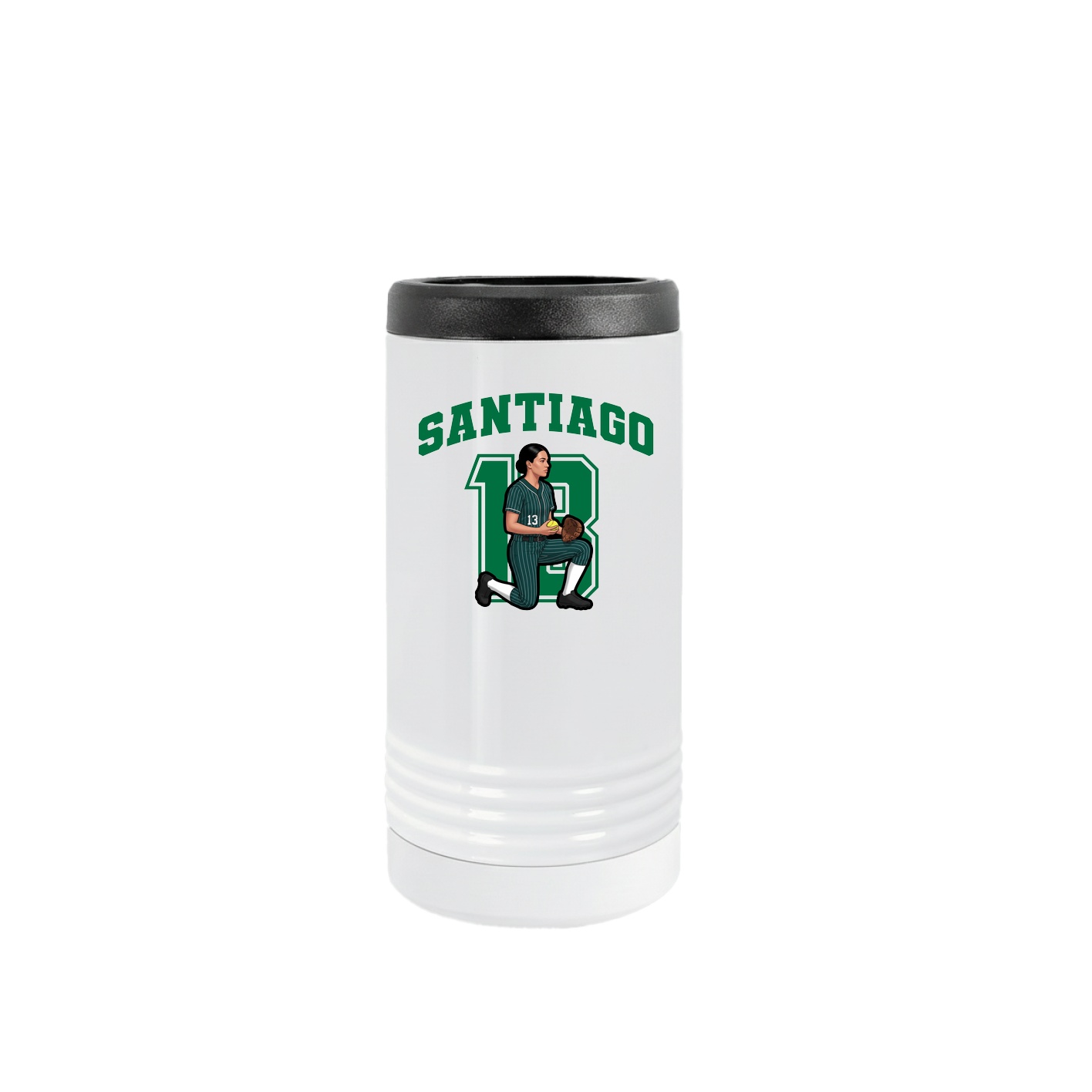 Slim Beverage Holder — Number in White