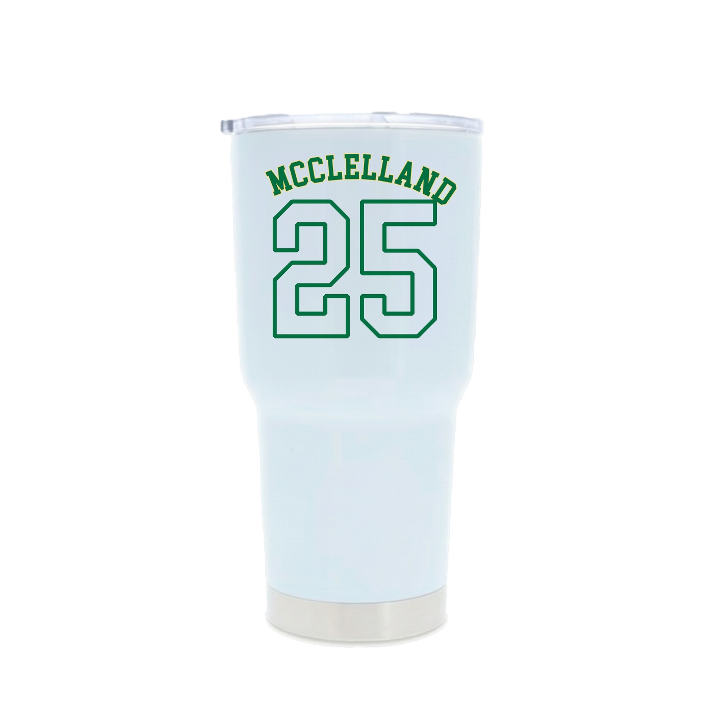 30oz Stainless Steel Tumbler — Shirsey Arch in White