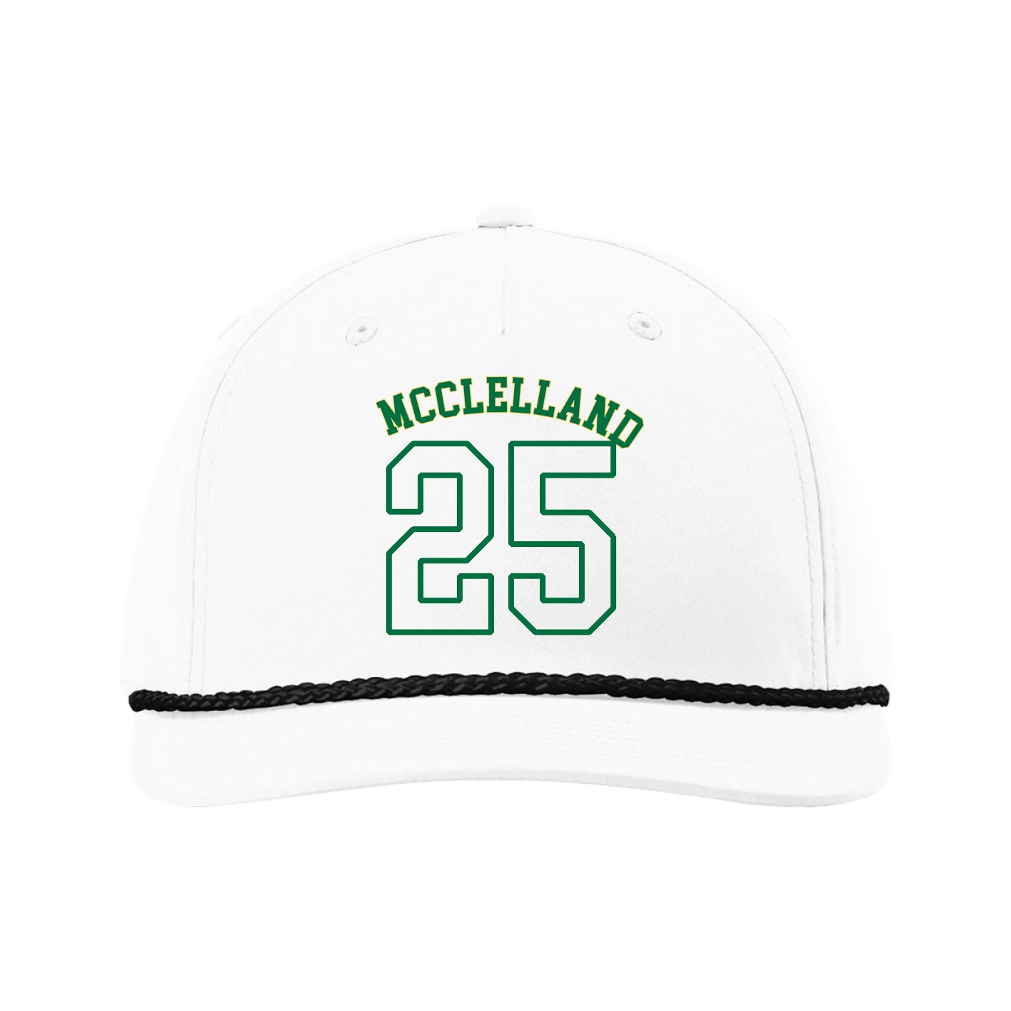 Five-Panel Classic Rope Cap — Shirsey Arch in White