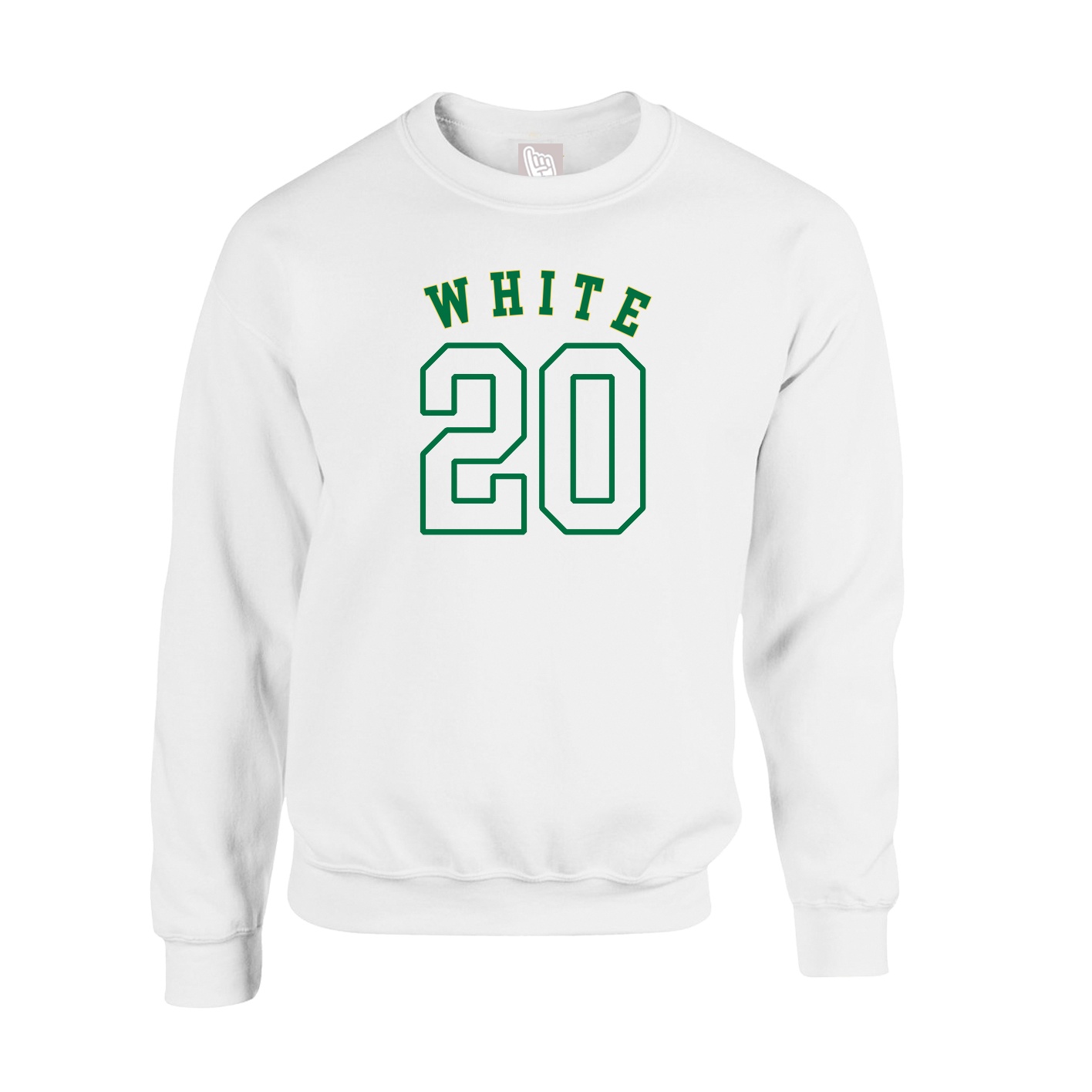 Fleece Crew — Shirsey Arch in White