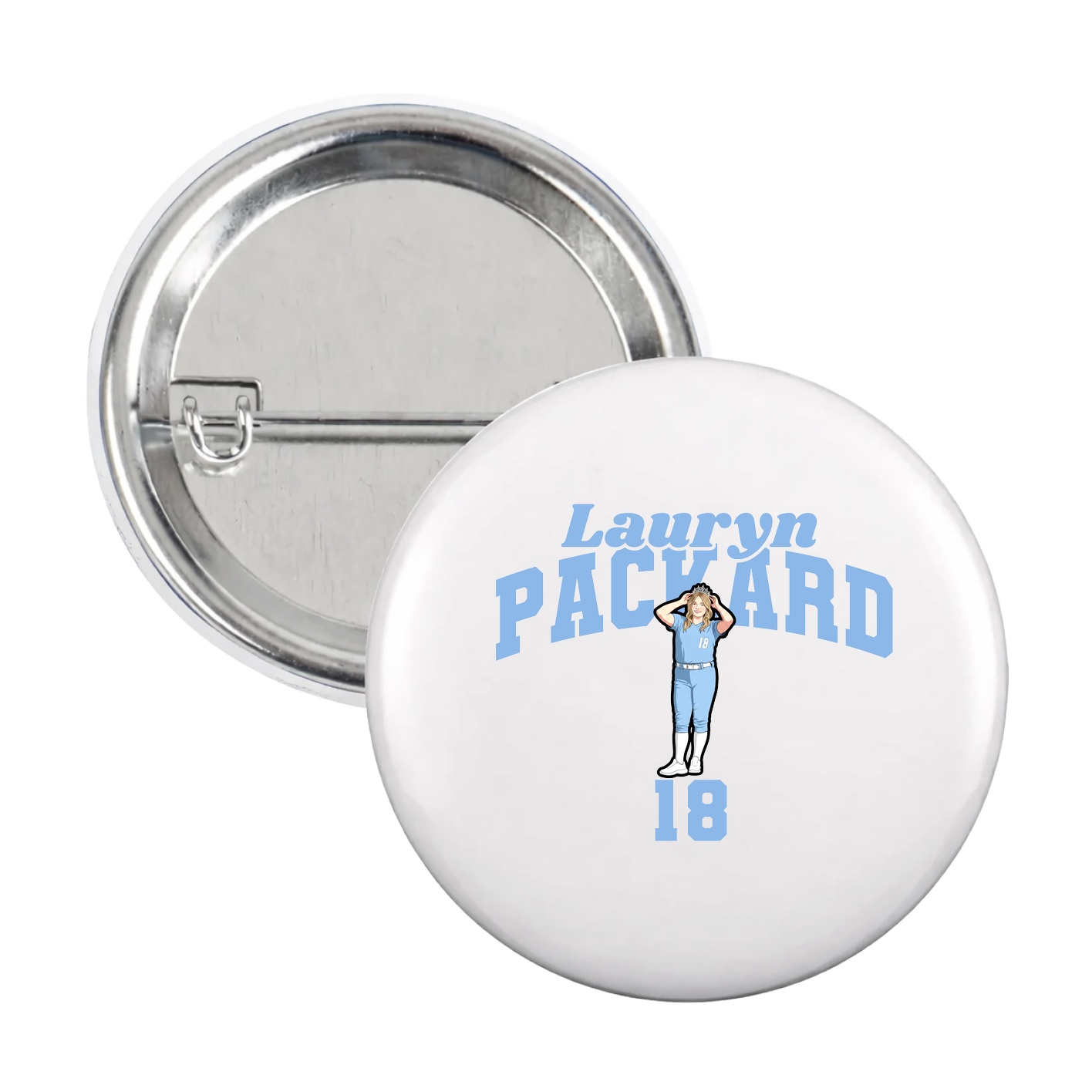 Game Day Button — Signature Arch in White