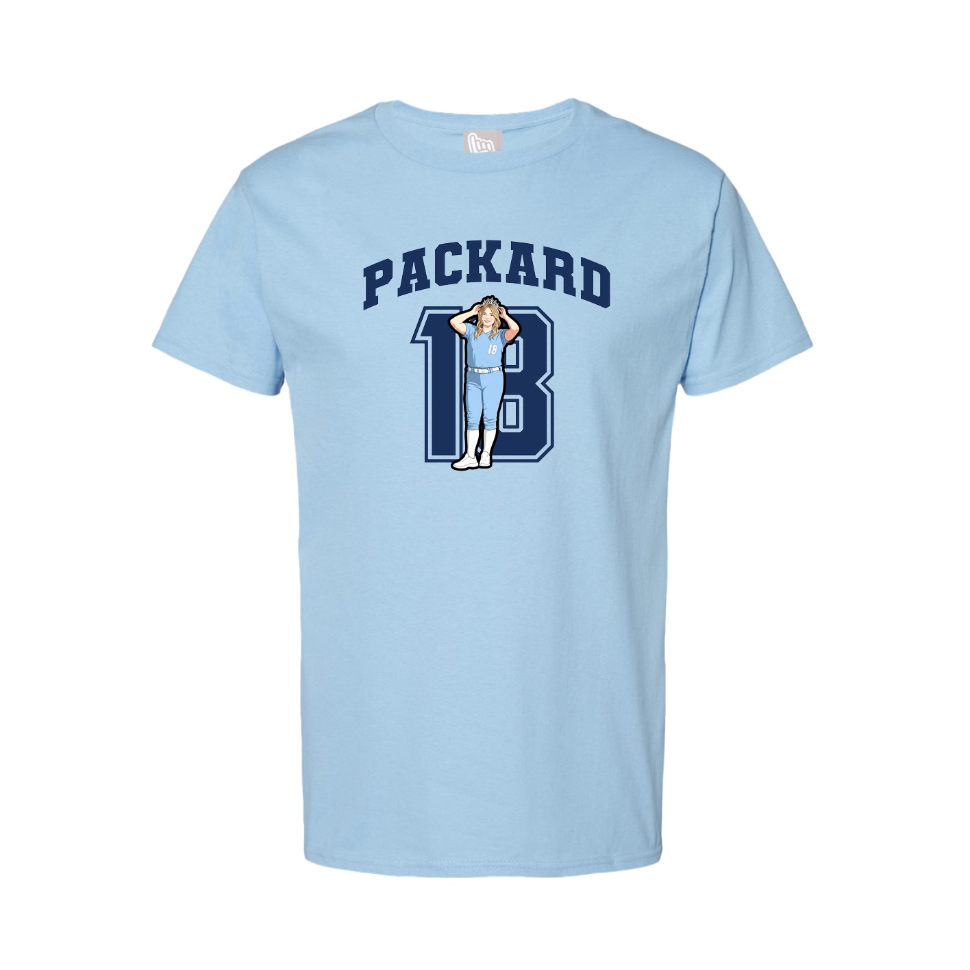 Tee — Number in Light Blue