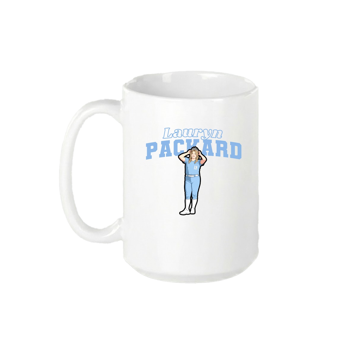 15oz Coffee Mug — Name Arch in White