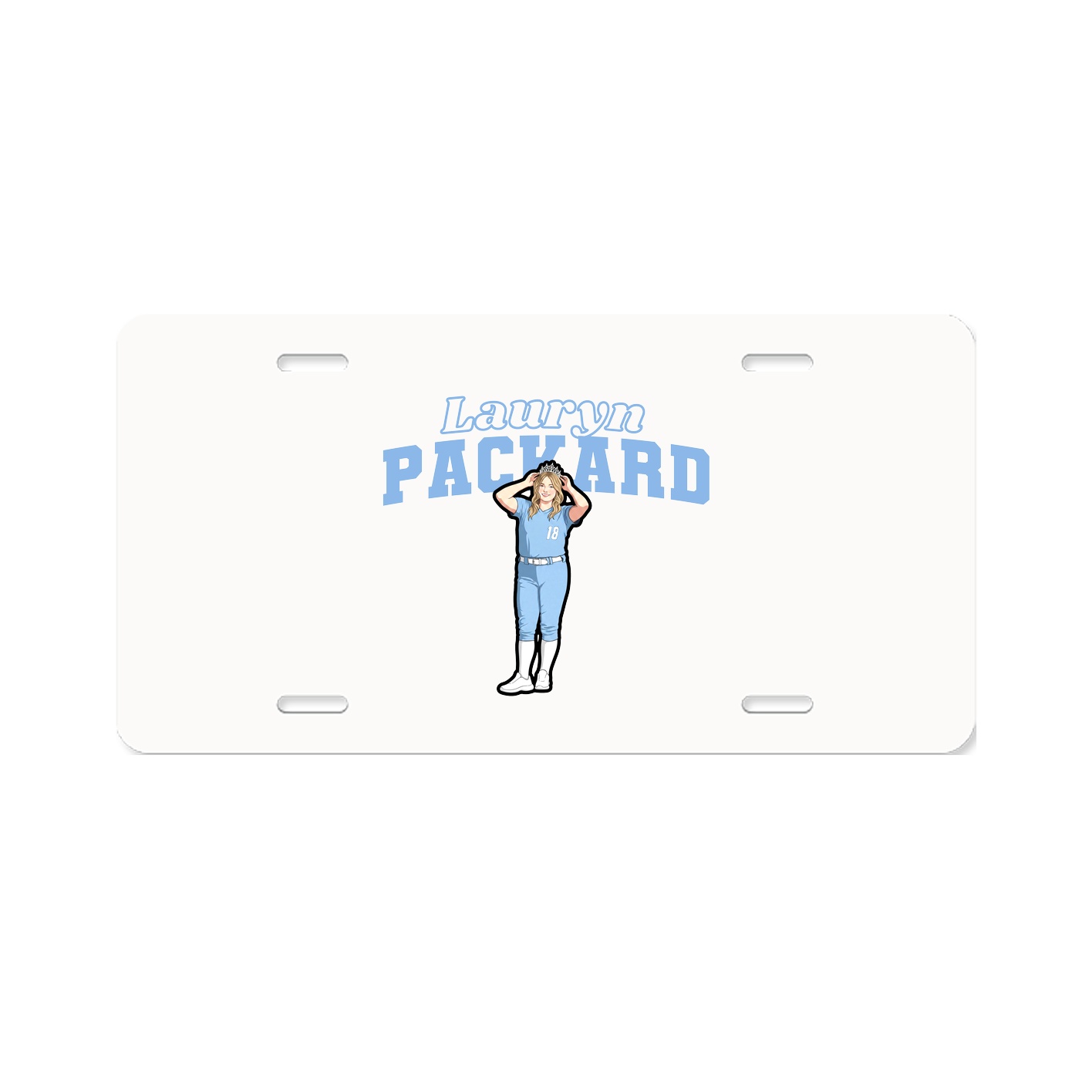 License Plate — Name Arch in Classic