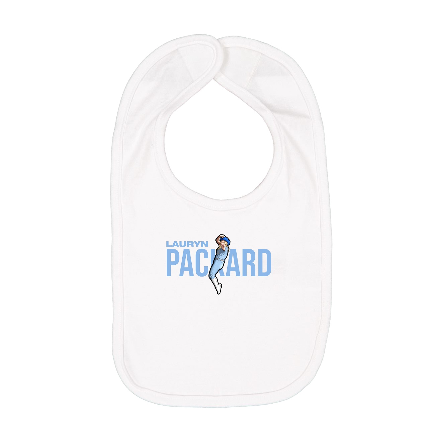 Infant Bib — Player Name in White