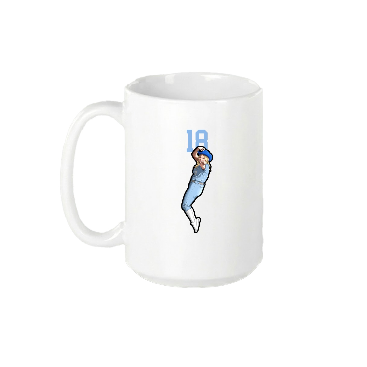 15oz Coffee Mug — Number Top in White