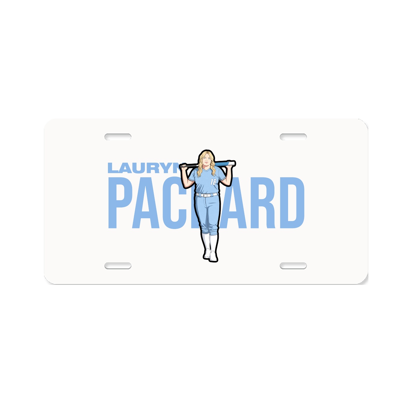 License Plate — Player Name in Classic