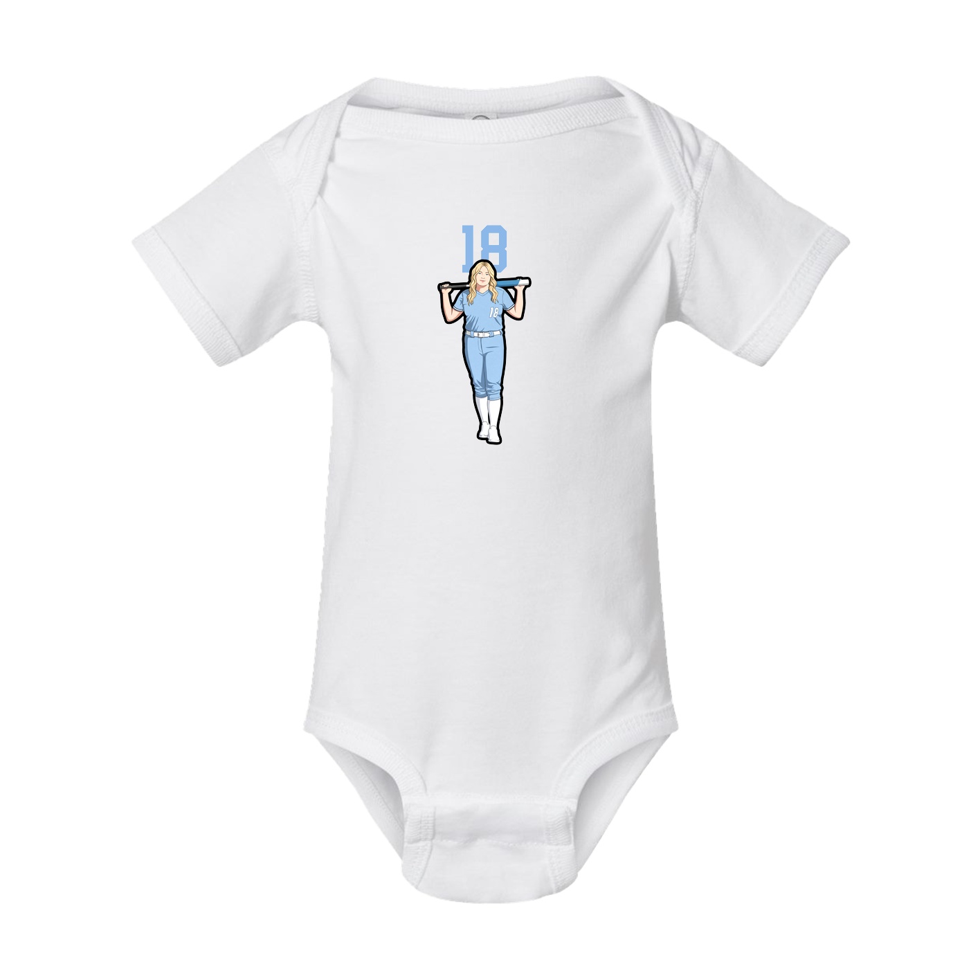 Baby Onesie — Number Top in White
