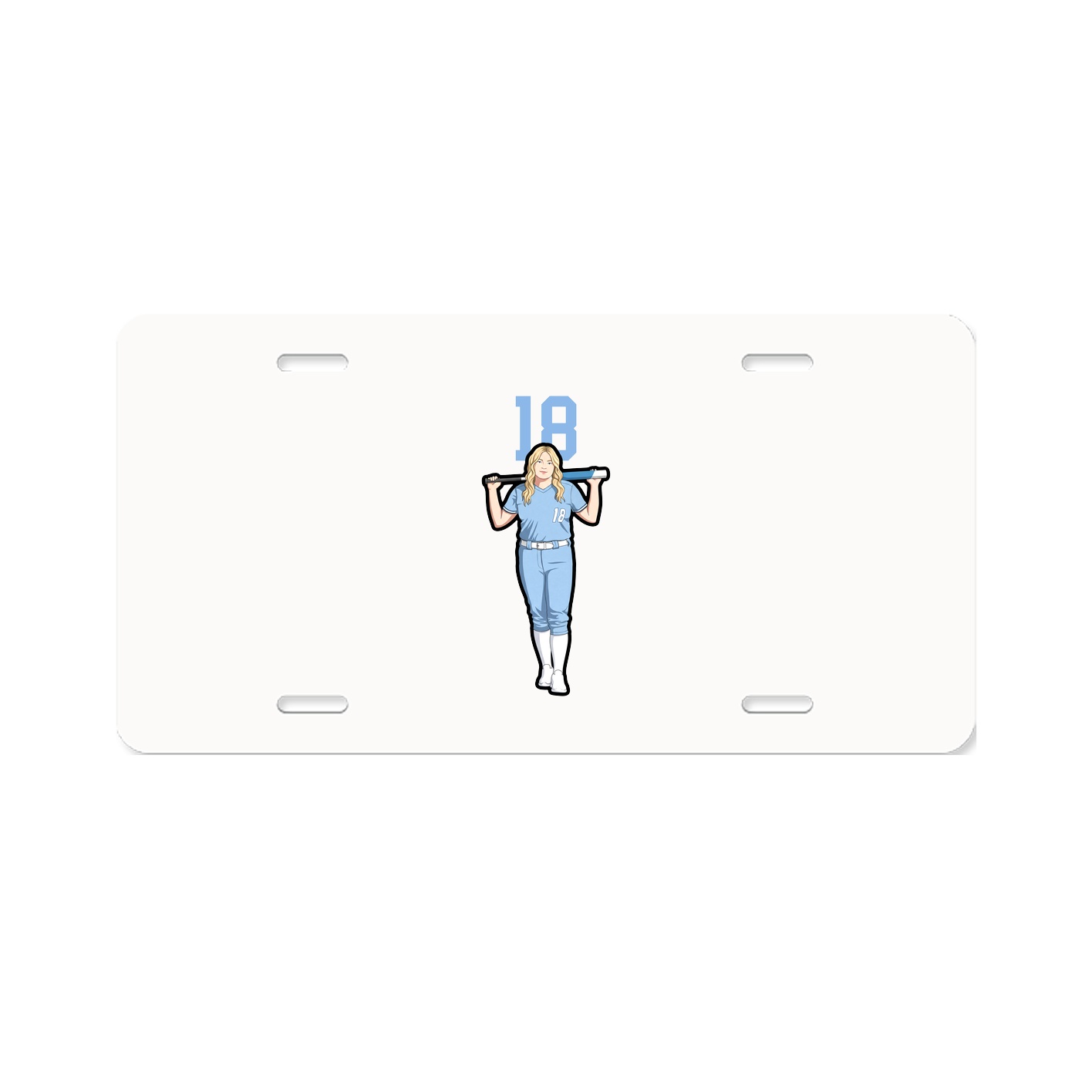 License Plate — Number Top in Classic