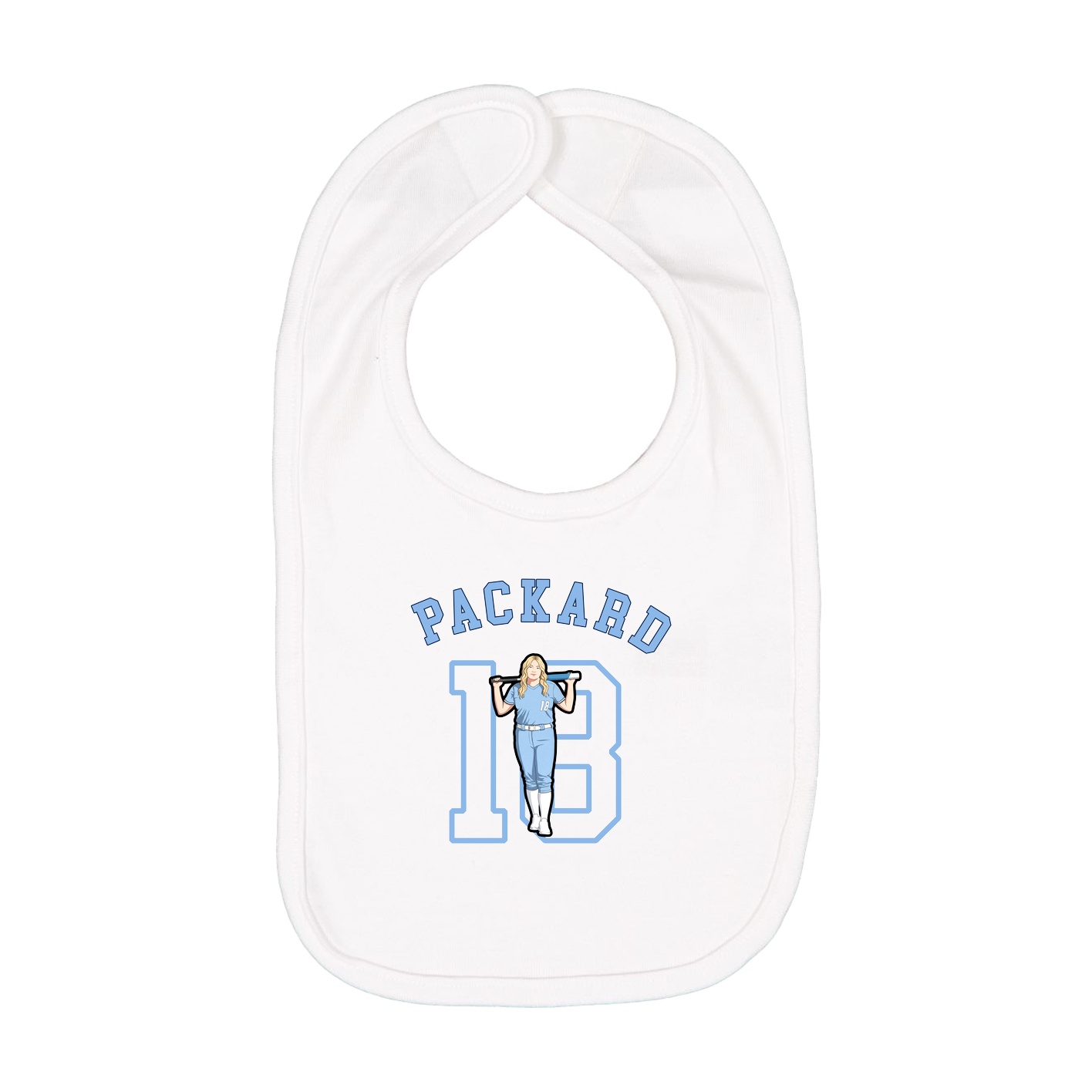 Infant Bib — Shirsey Arch in White