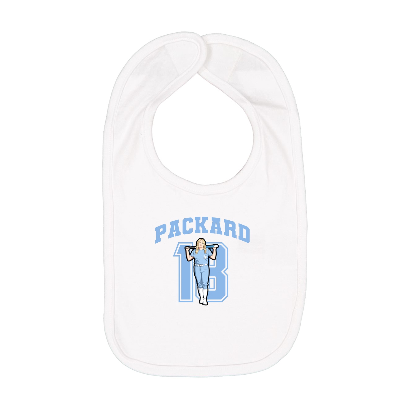 Infant Bib — Number in White