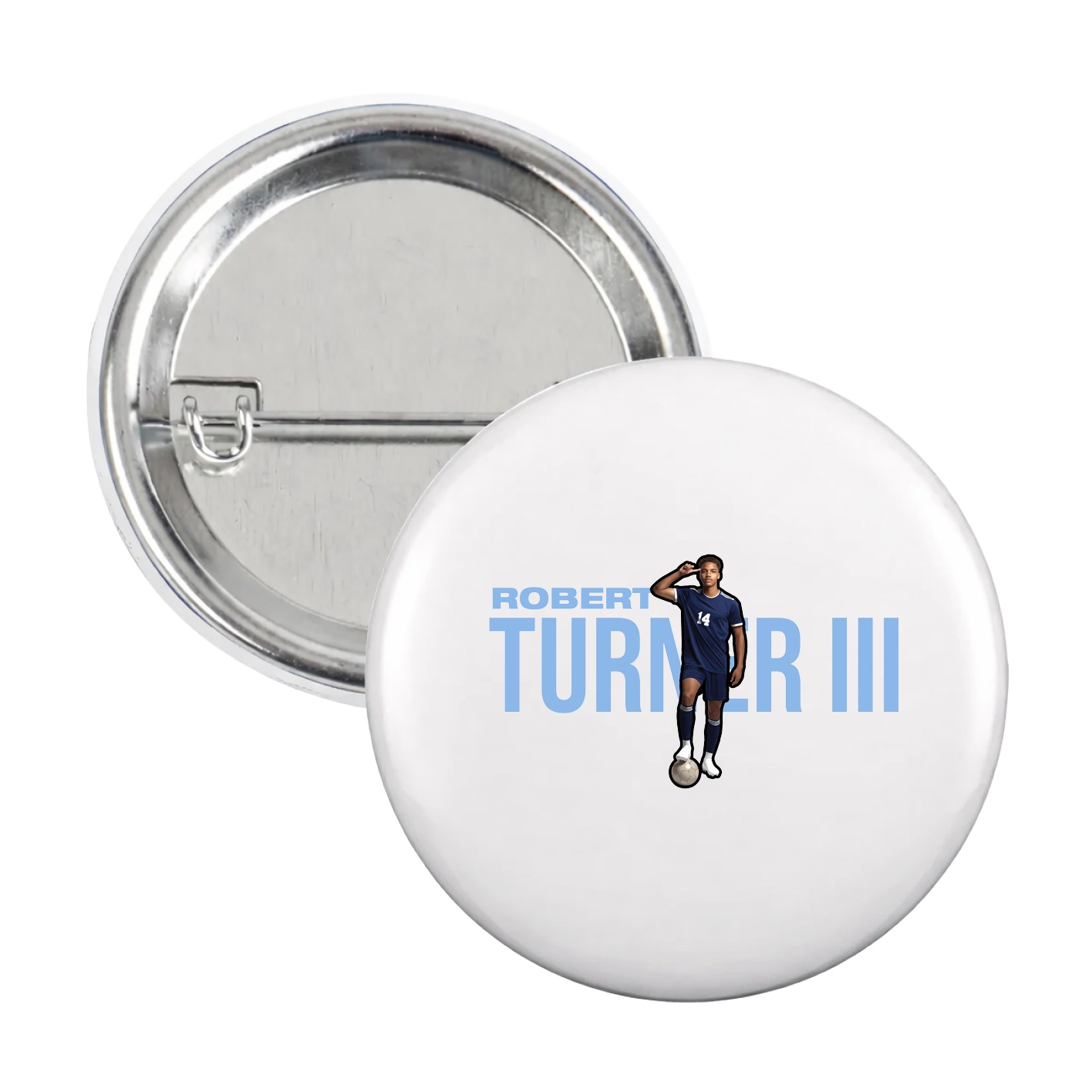 Game Day Button — Player Name in White