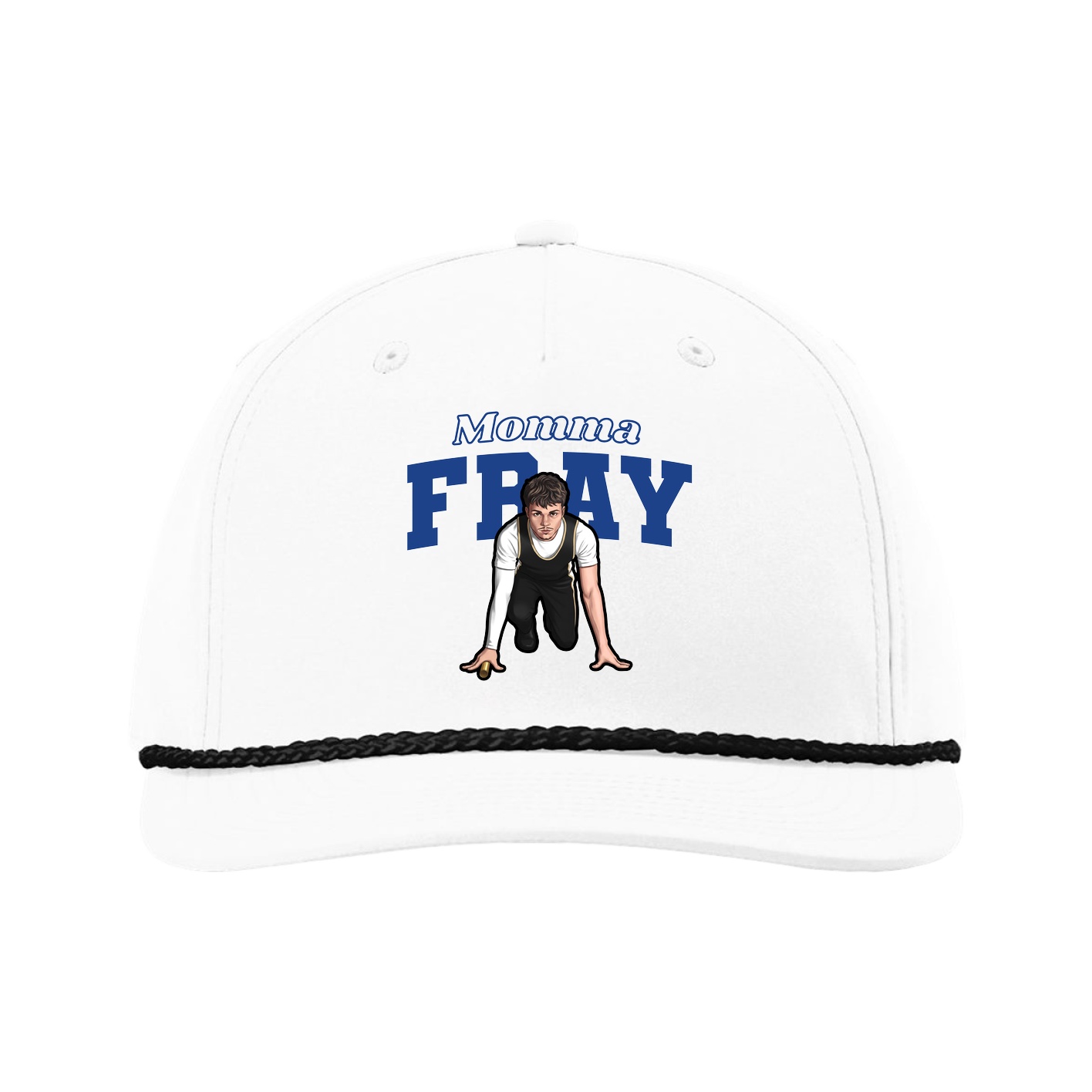 Five-Panel Classic Rope Cap — Mothers Day Block in White