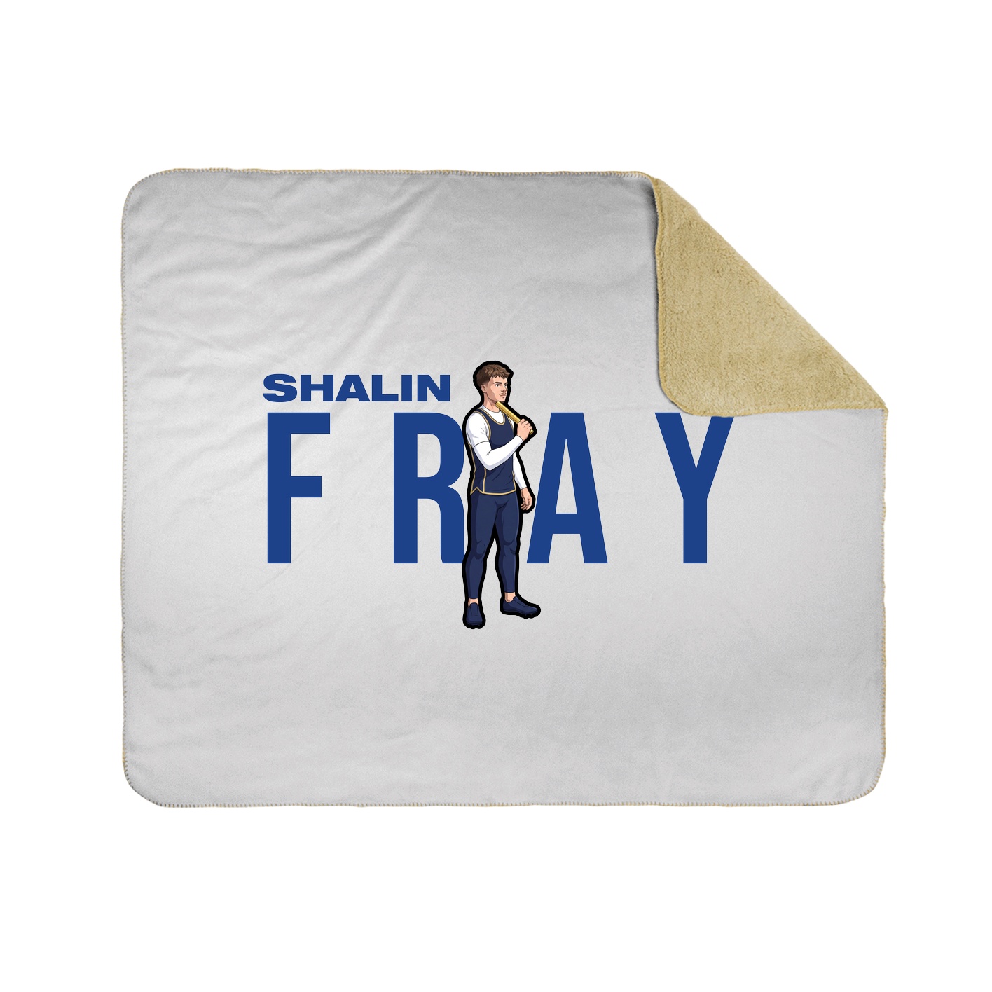 Throw Blanket — Player Name in White