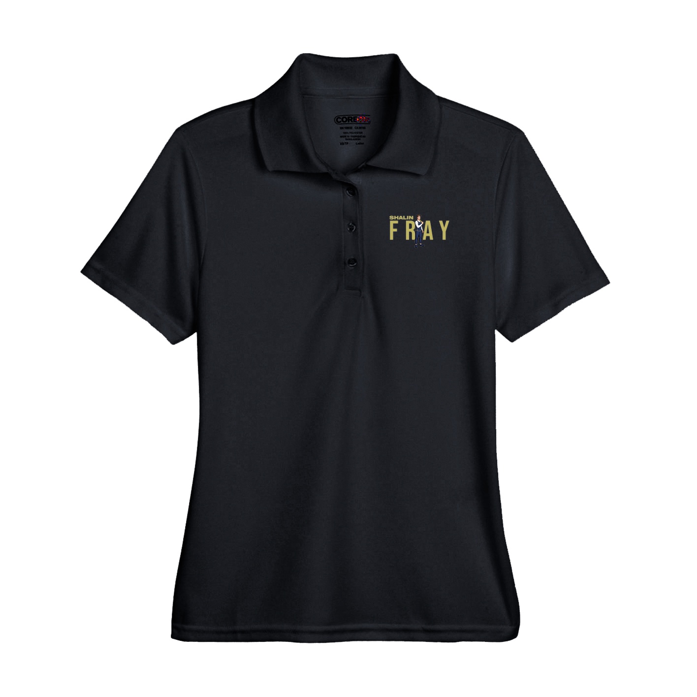 Performance Polo — Player Name in Black