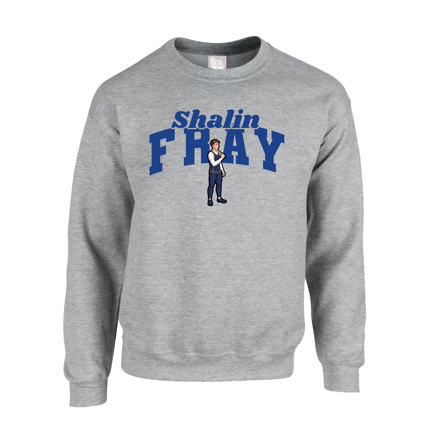 Fleece Crew — Signature Arch in Grey