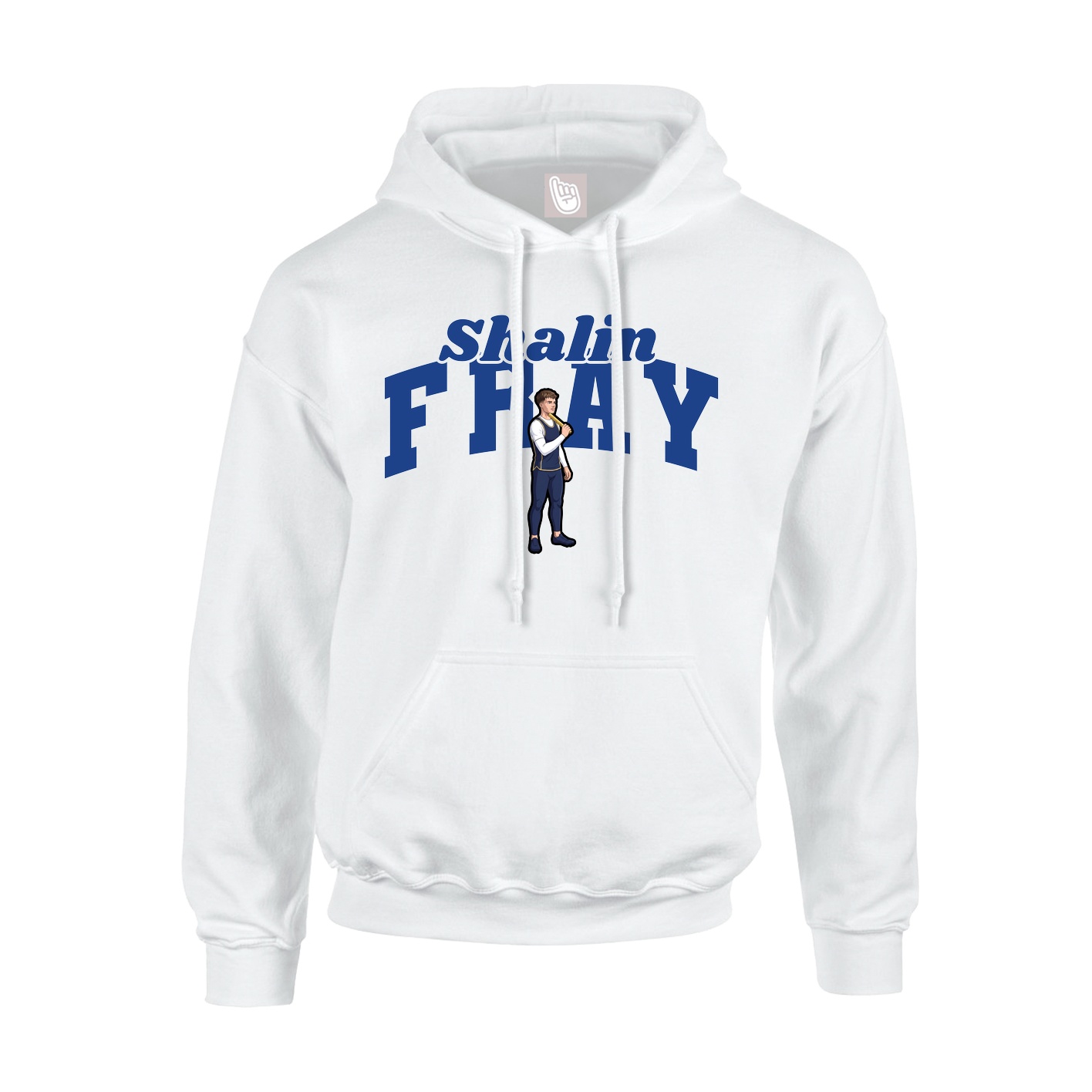 Youth Hoodie — Signature Arch in White