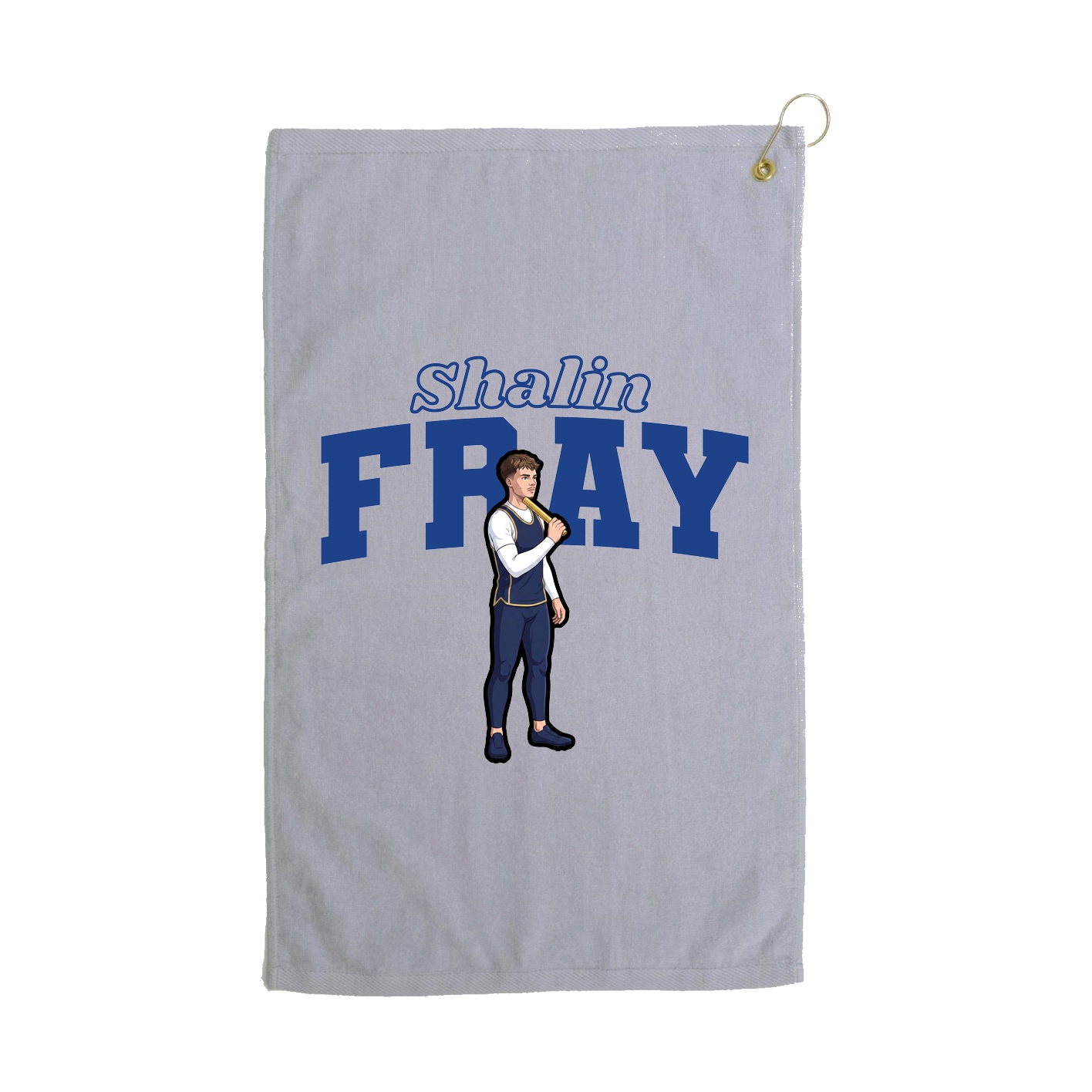 Golf Towel — Name Arch in Grey