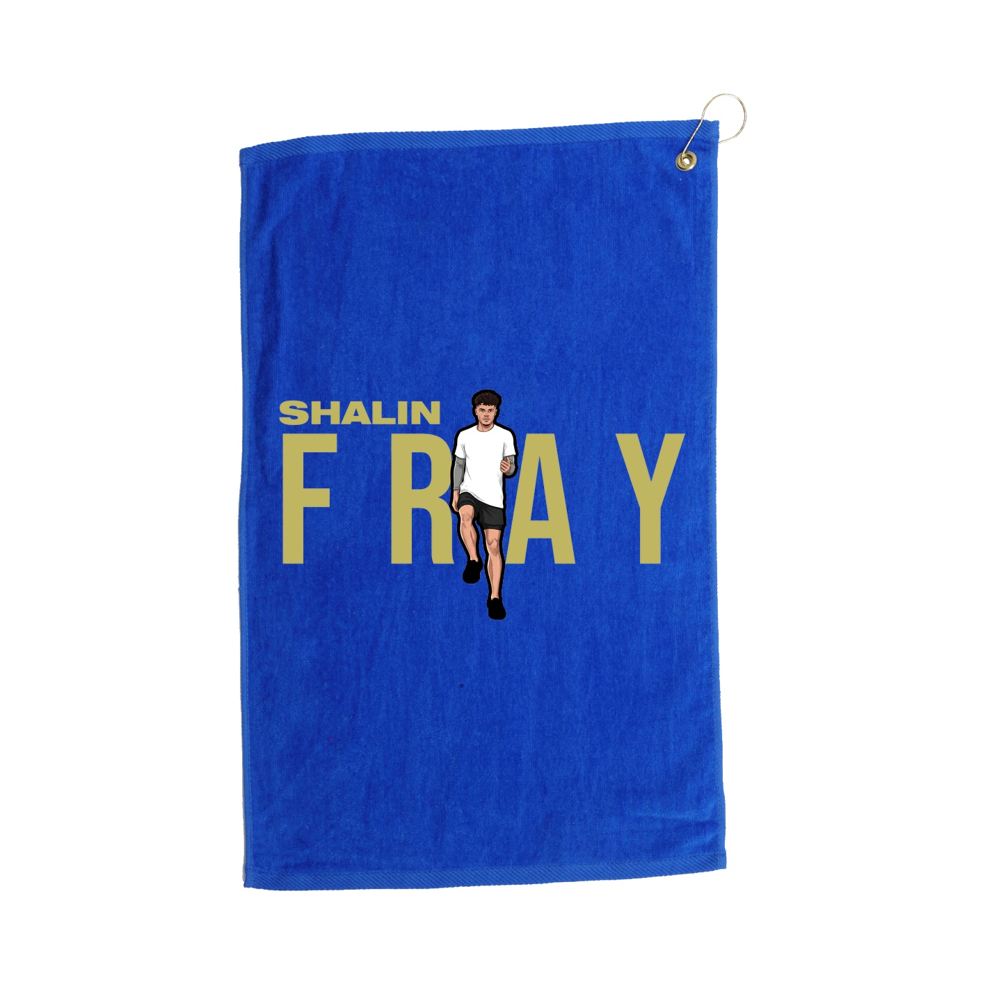 Golf Towel — Player Name in Royal