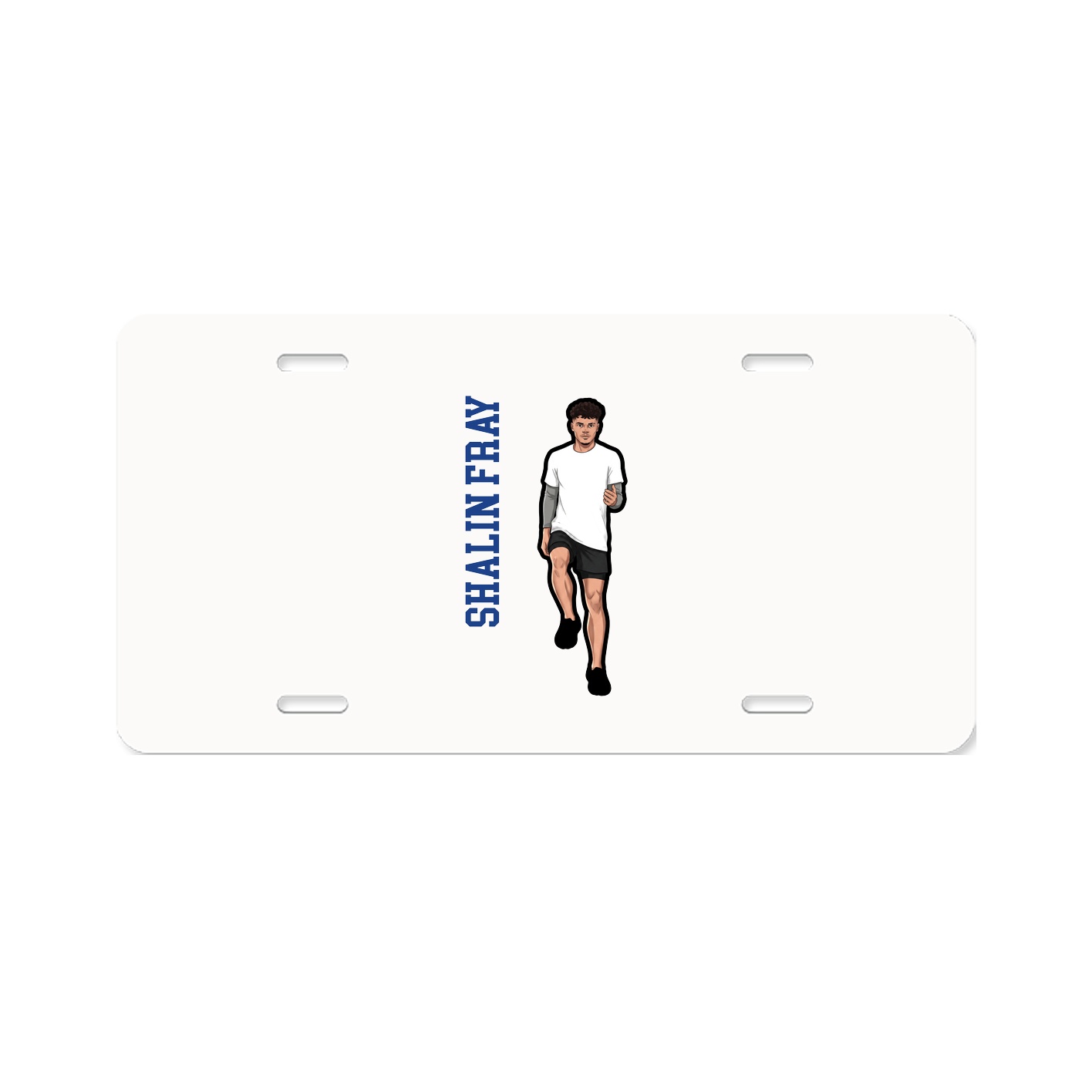 License Plate — Name Vertical in Classic