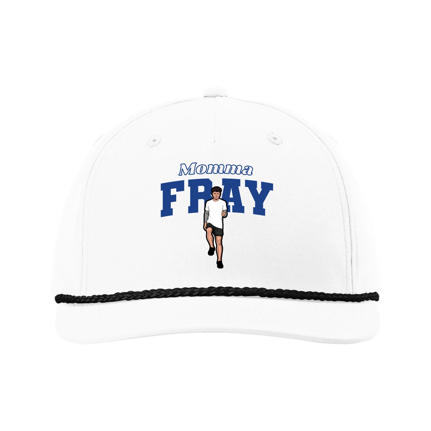 Five-Panel Classic Rope Cap — Mothers Day Block in White