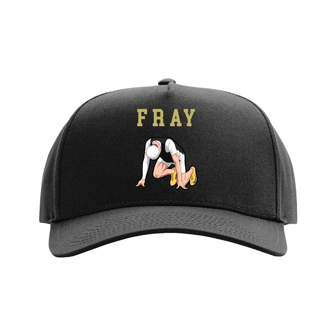 Full Fabric Five-Panel Champ Cap — Shirsey in Black