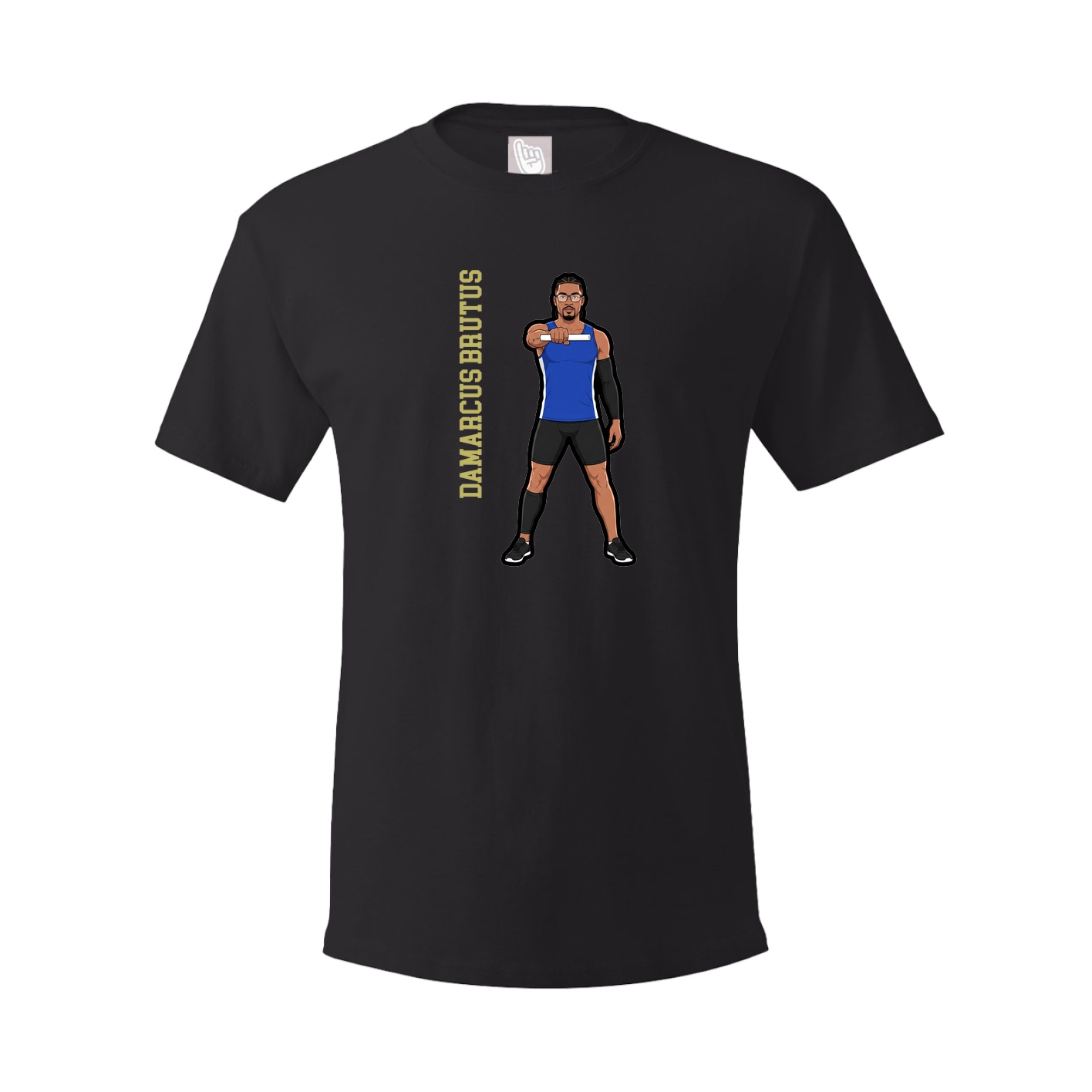 Youth Tee — Name Vertical in Black