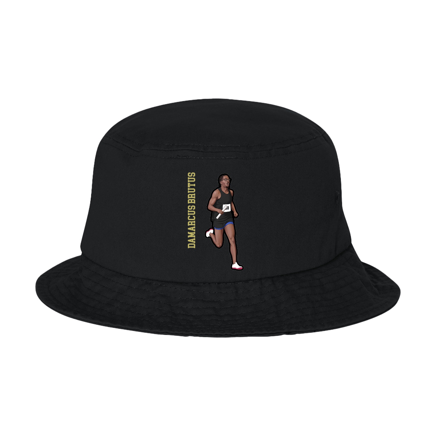 Bucket Cap — Name Vertical in Black