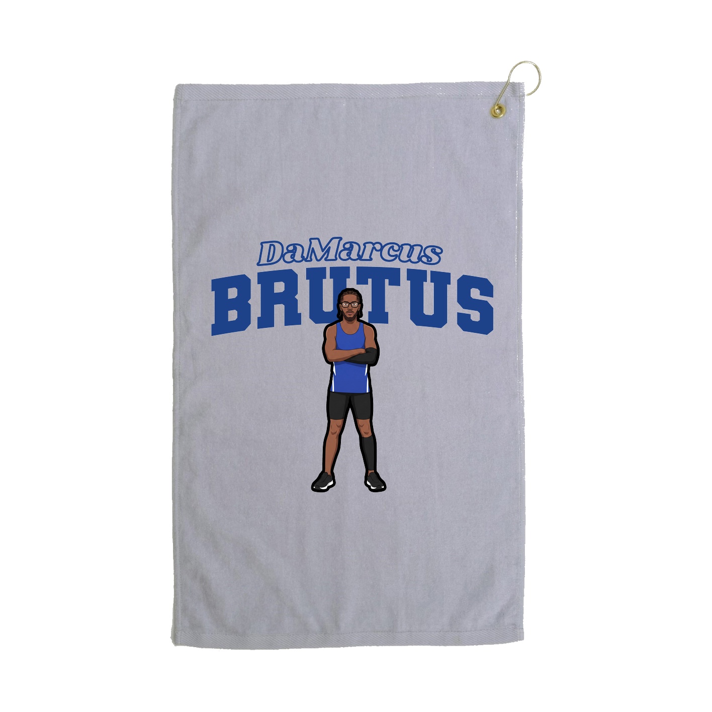 Golf Towel — Name Arch in Grey